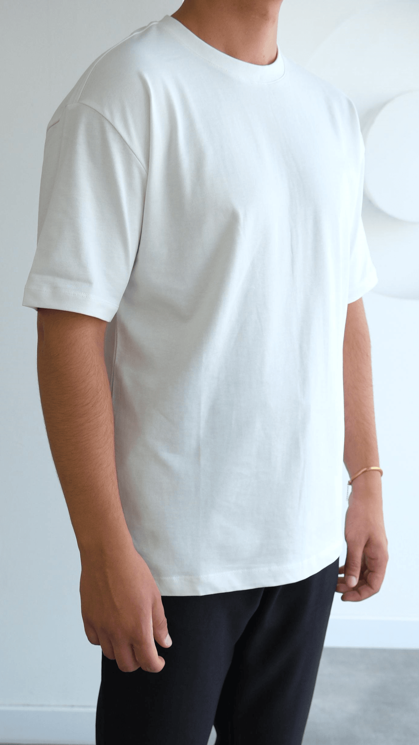 Basıc Beyaz Oversize Tshirt