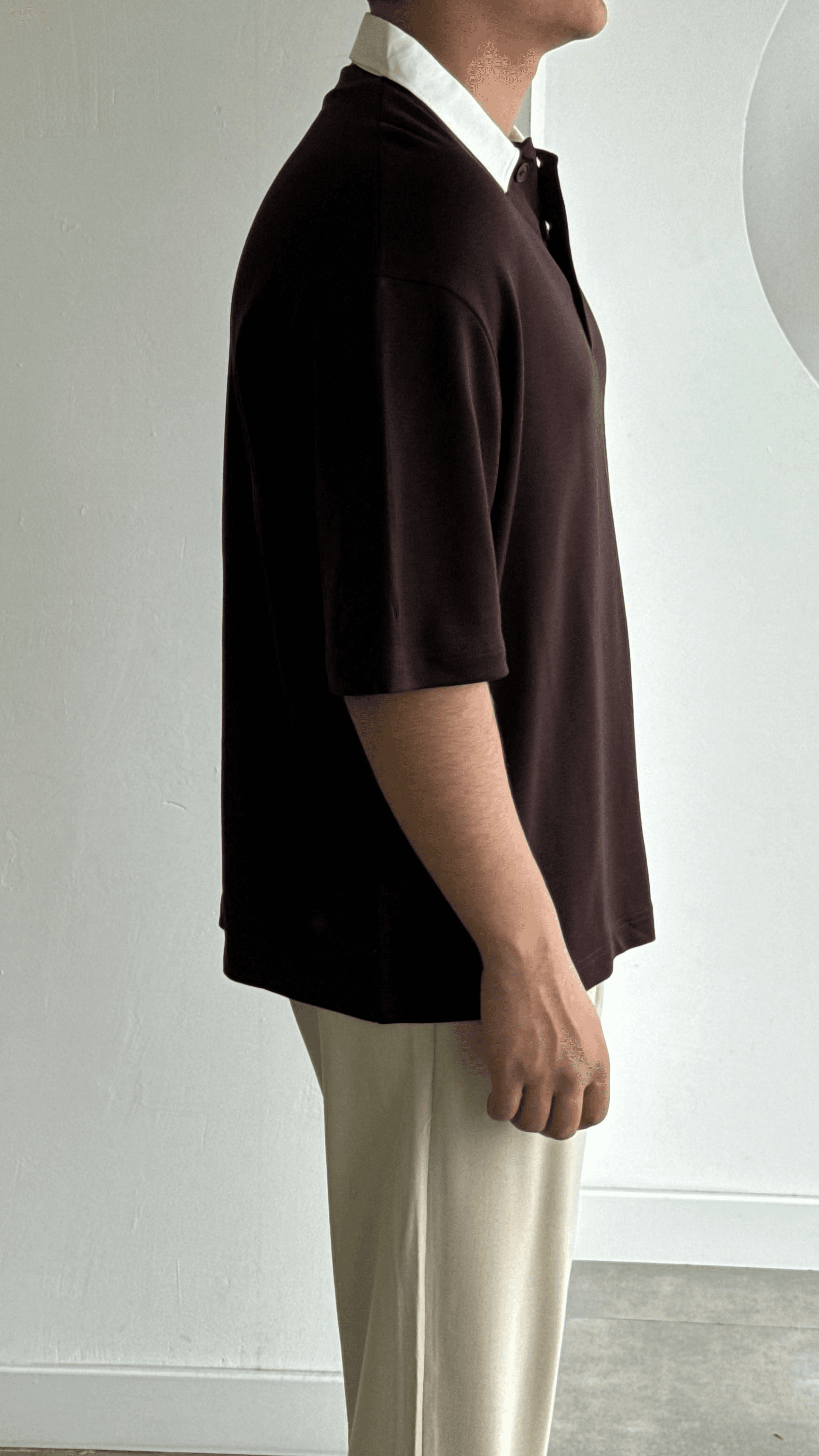 Kahve Polo Yaka Triko Tshirt