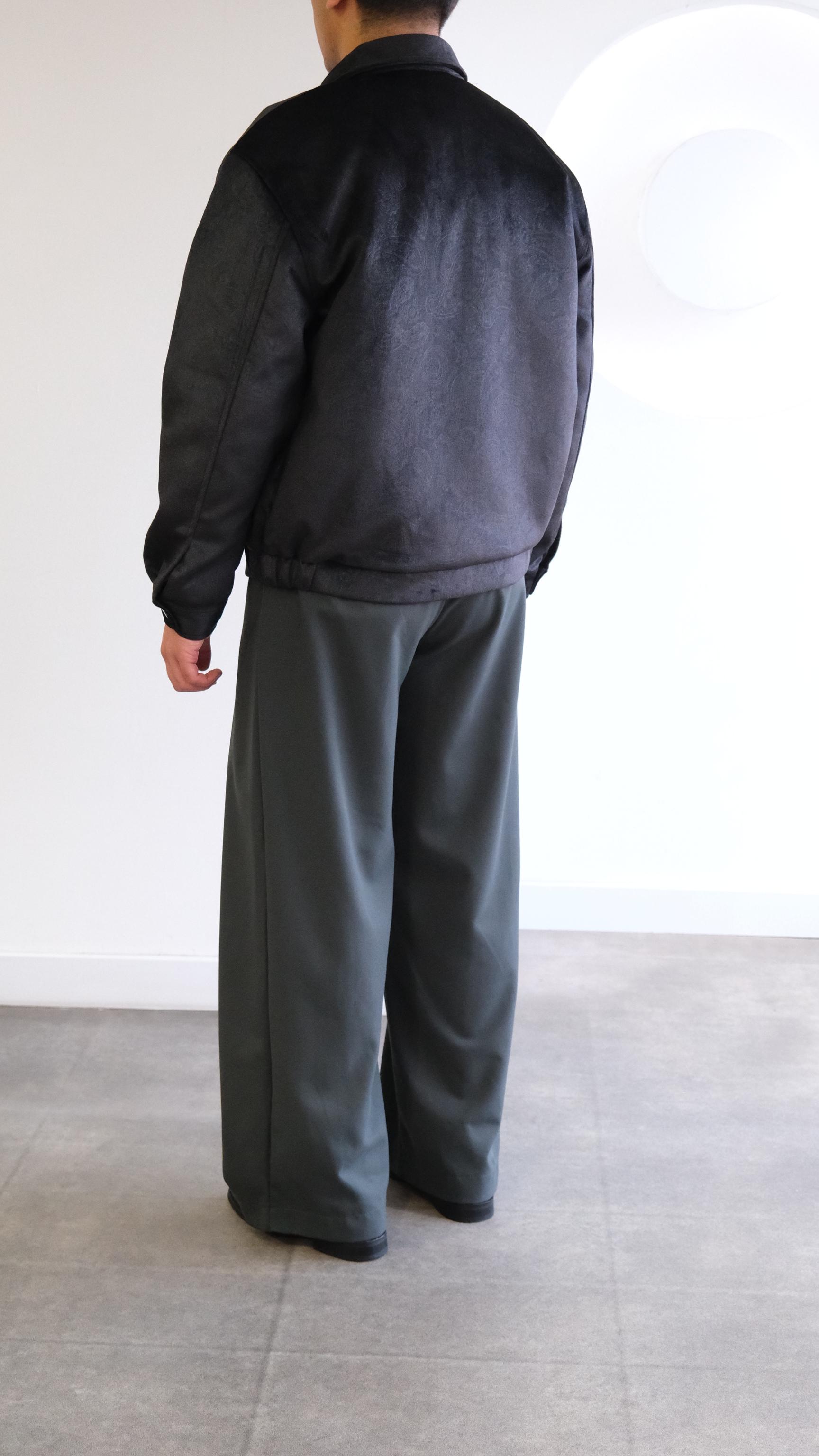 Velvet Kadife Şal Desenli Siyah Ceket