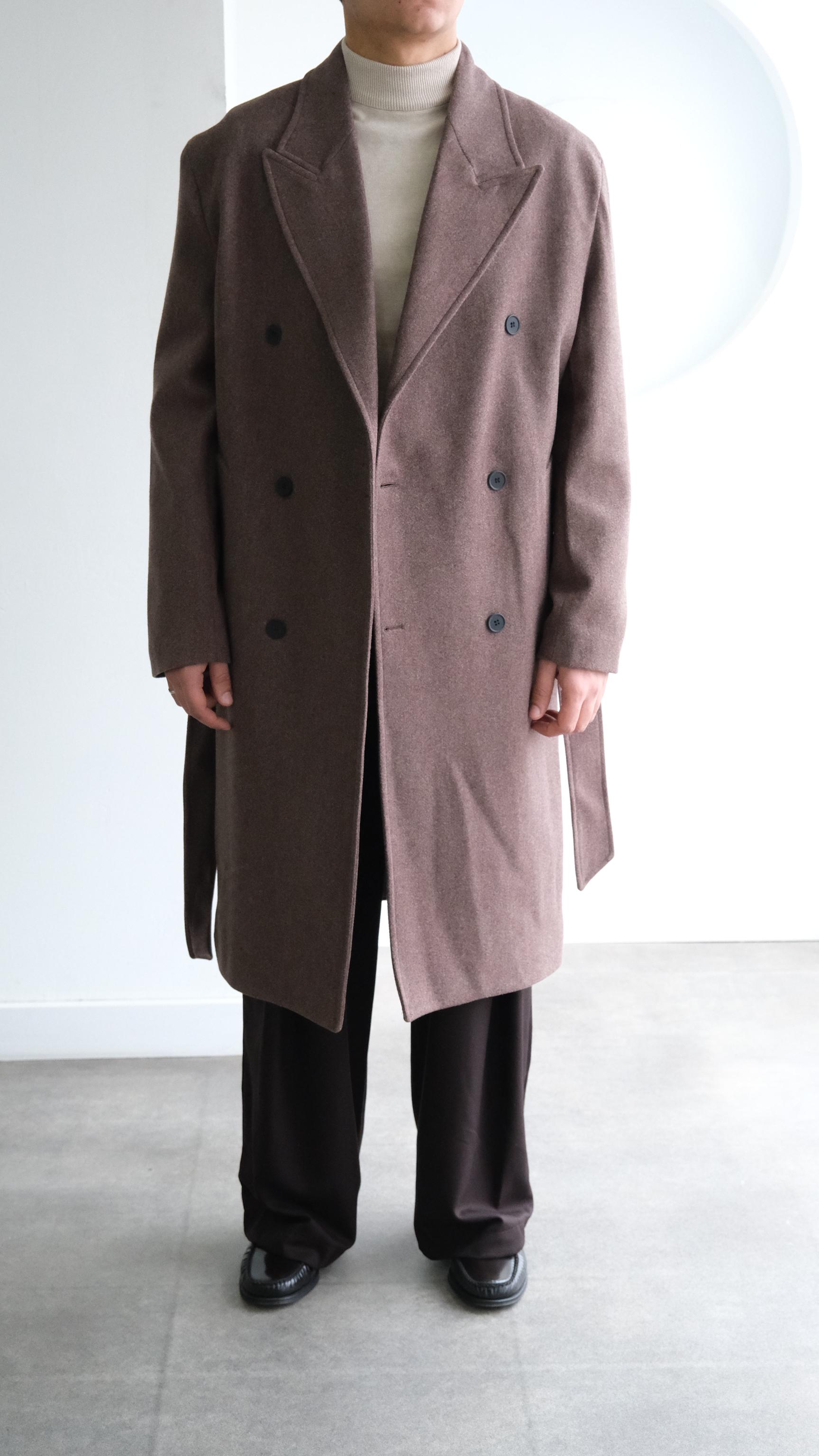 Kahve Kruvaze Kaşe Kaban