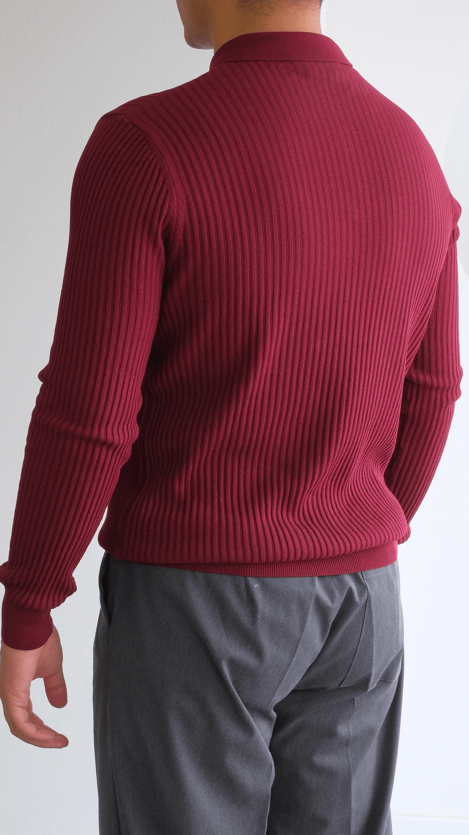 Bordo Polo Yaka Triko