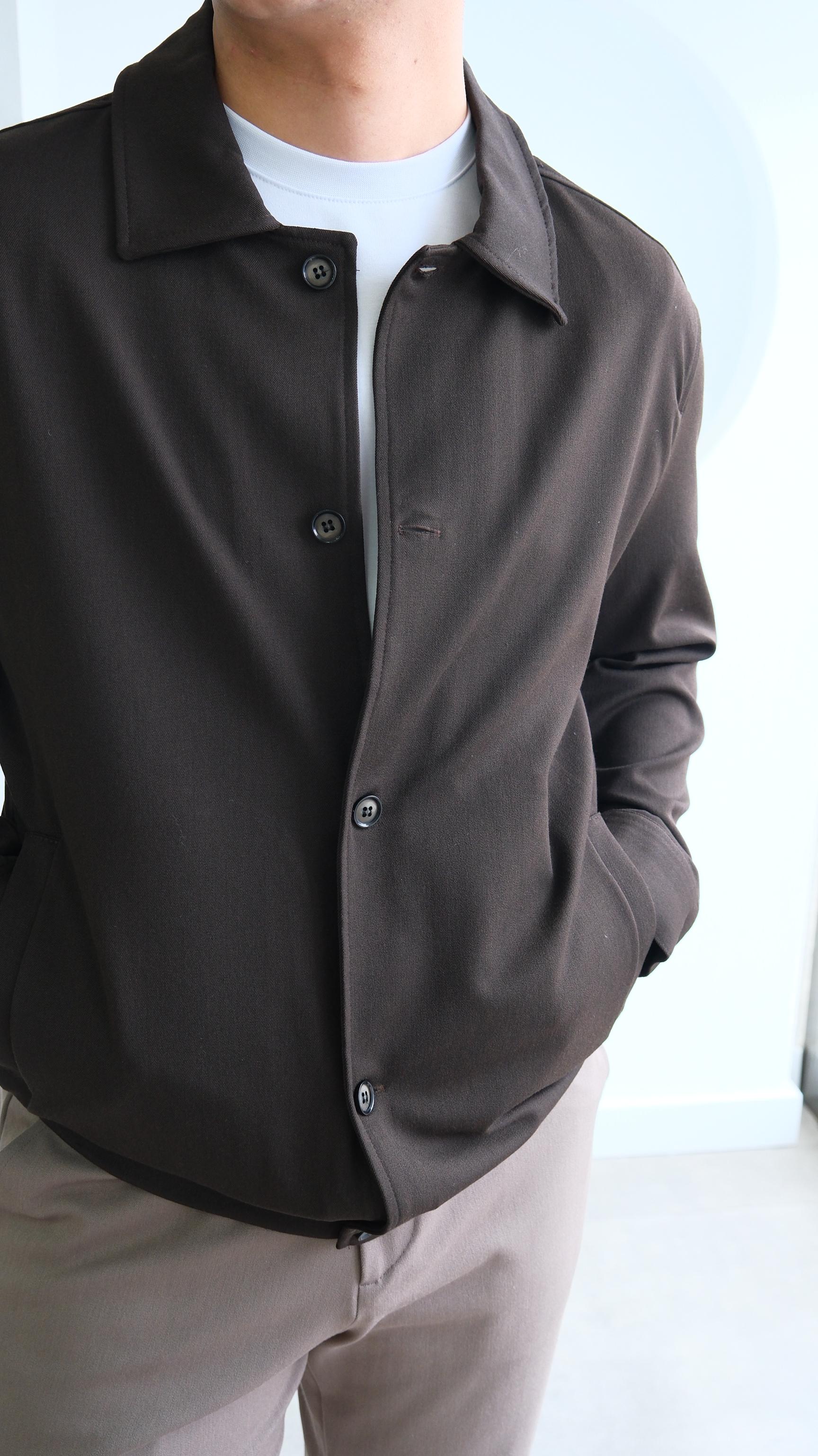 Acı Kahve Relaxed Fıt Ince Ceket