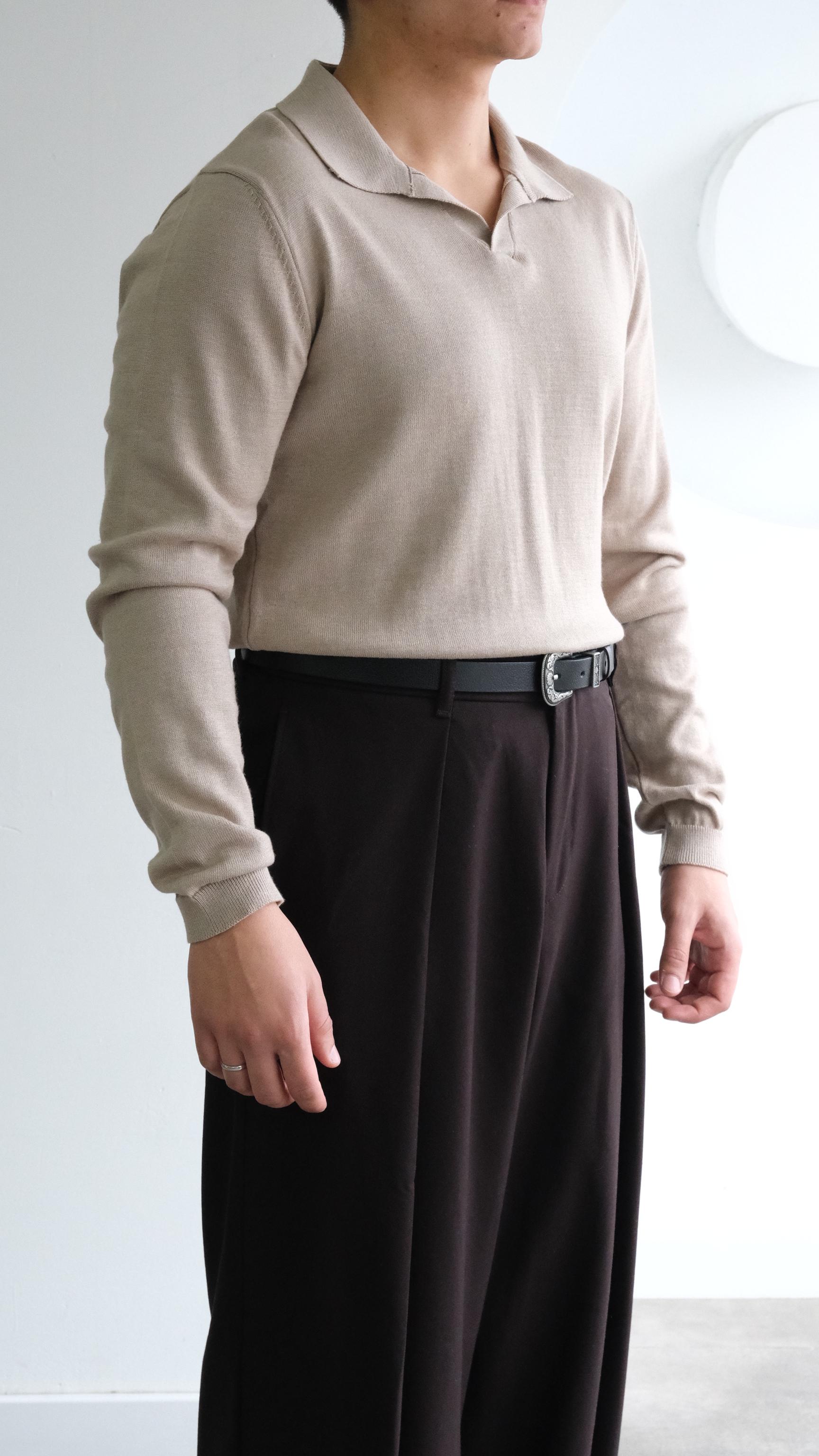 Bej Apaş Yaka Triko