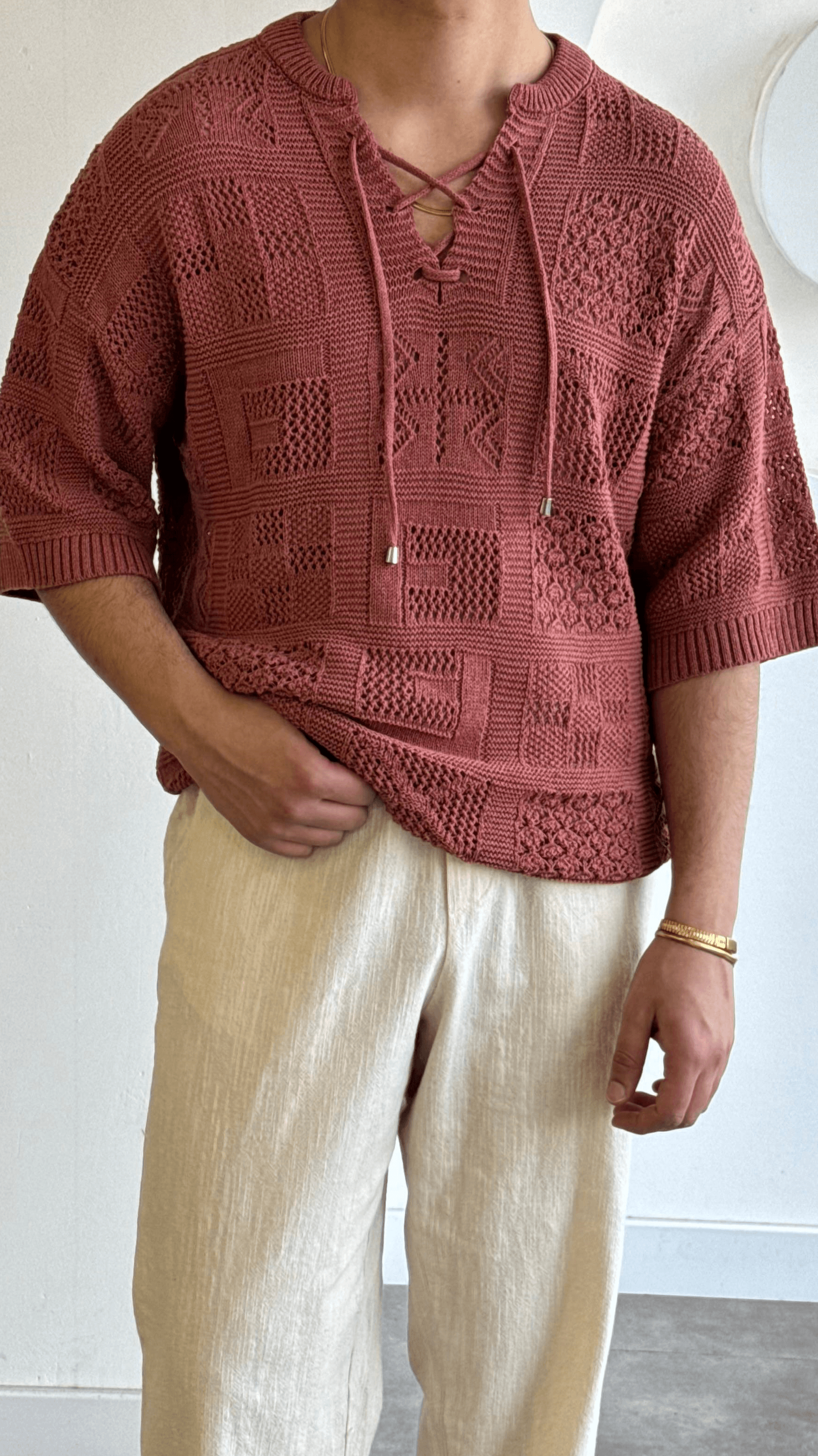 Kiremit Örme Oversize Tshirt
