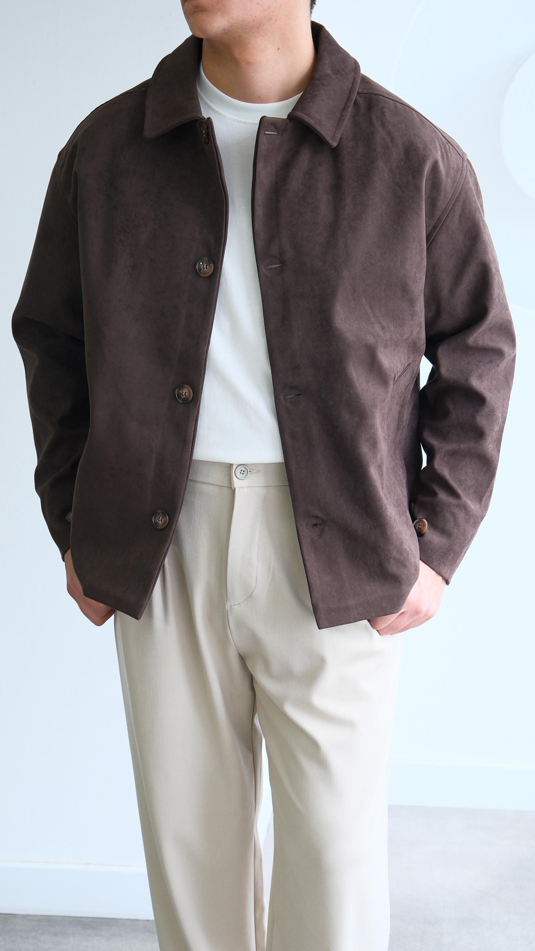 Süet Relaxed Fıt Kahve Ceket