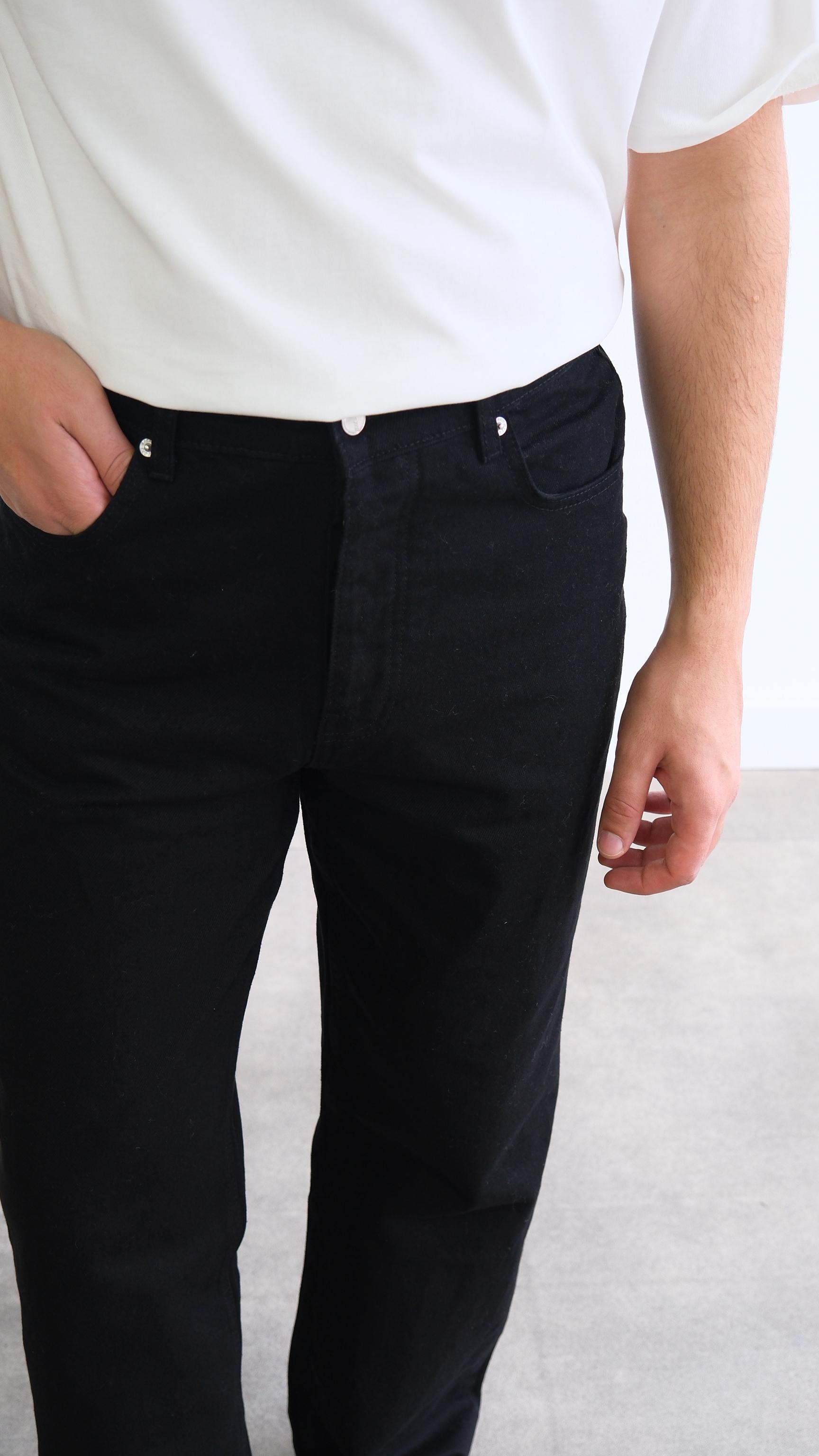 Siyah Regular Jean Pantolon