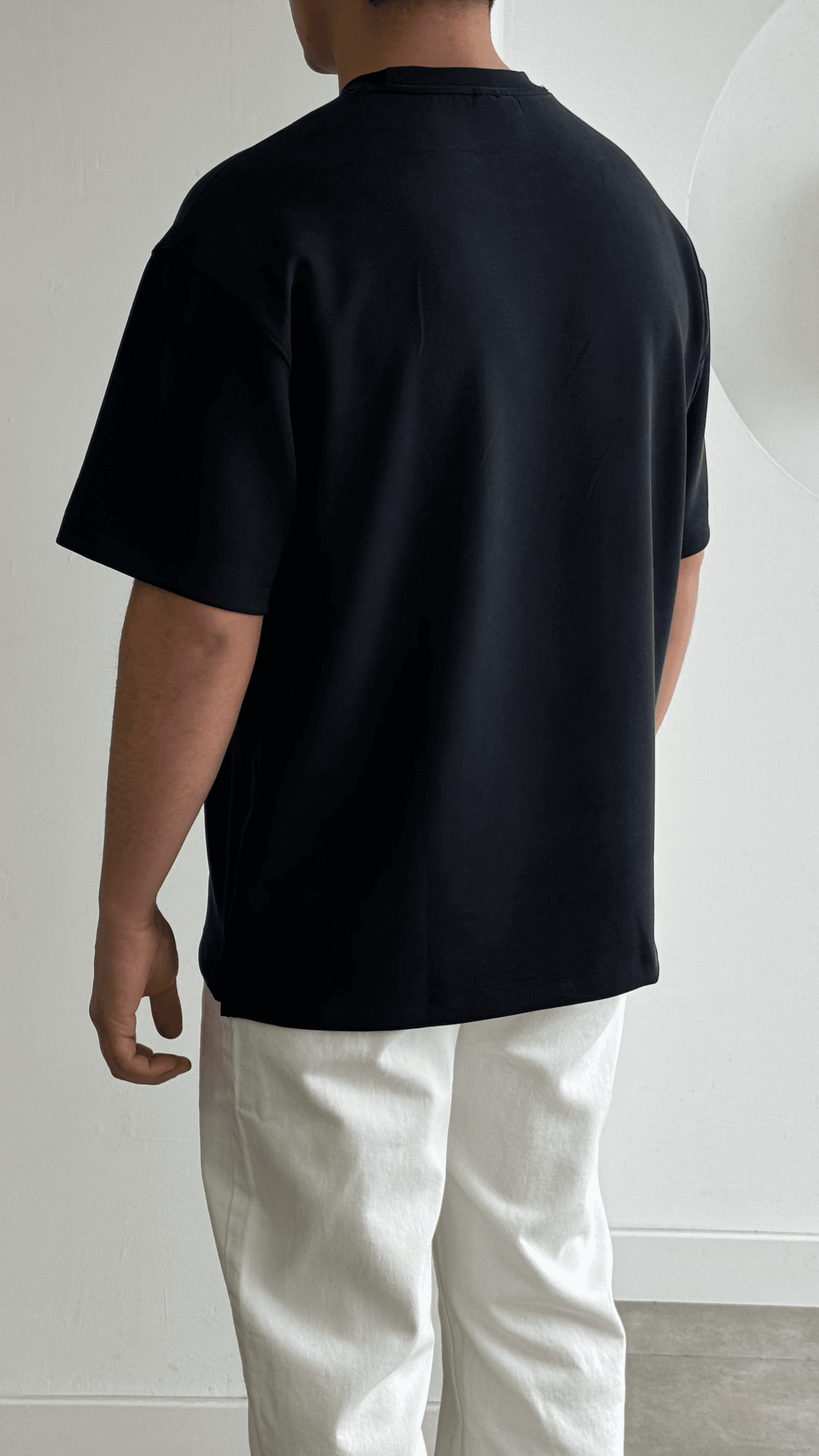 Siyah Oversize Modal Tshirt