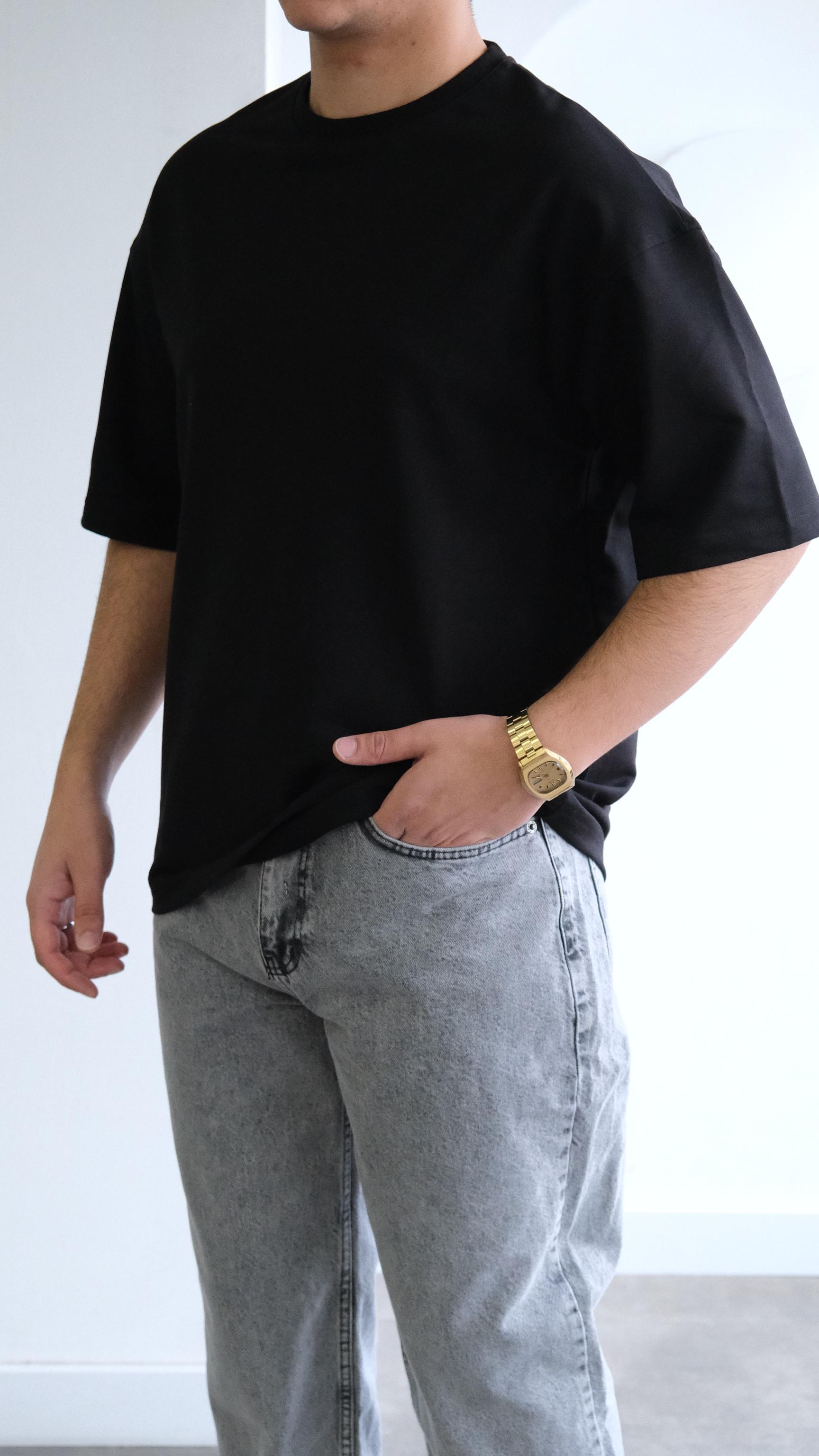 Siyah Oversize Basıc Tshirt