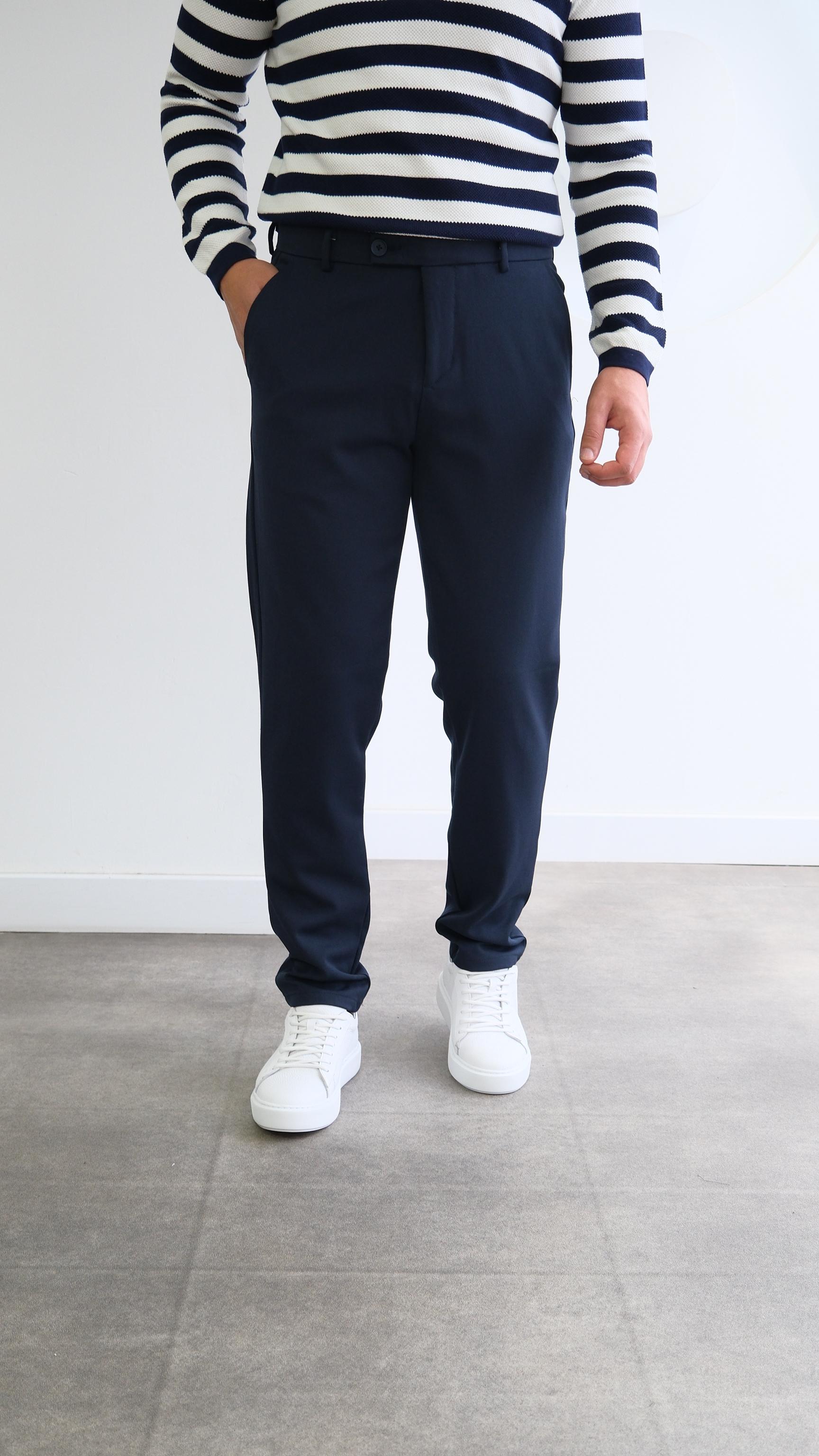 Lacivert Klasik Kesim Kumaş Pantolon