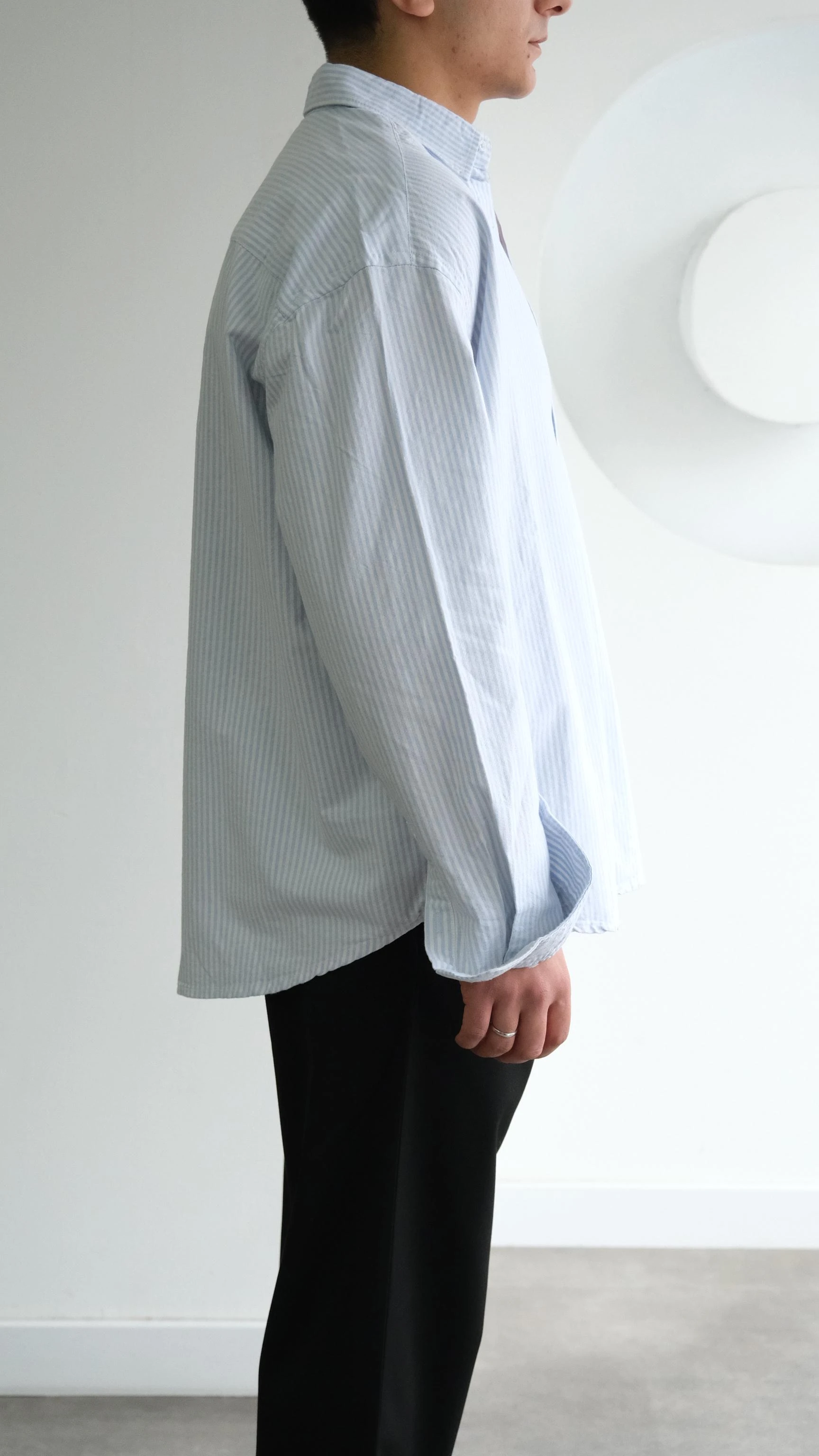 Mavi Çizgili Oxford Gömlek