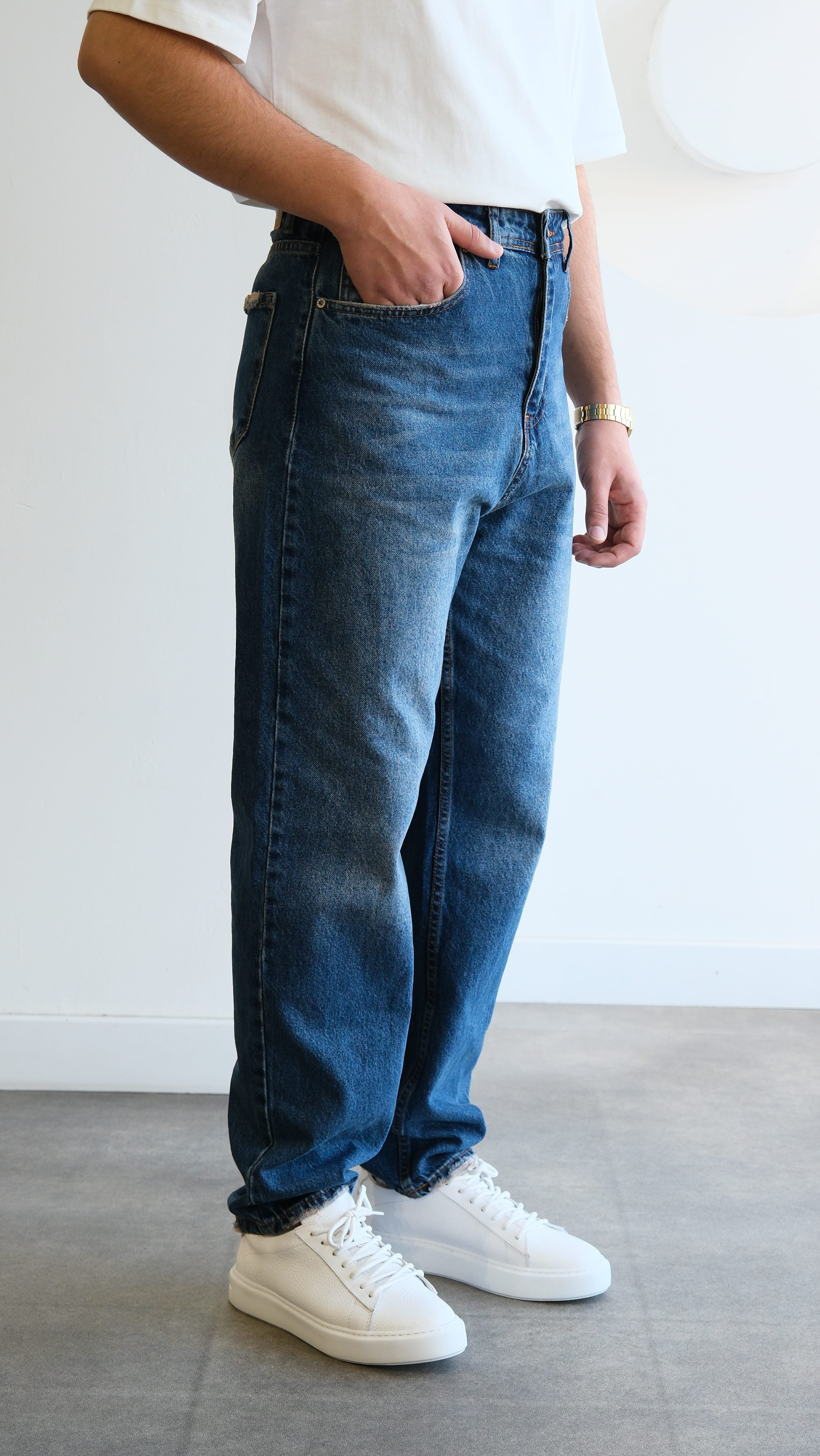 Regular Fıt Lacivert Jean Pantolon