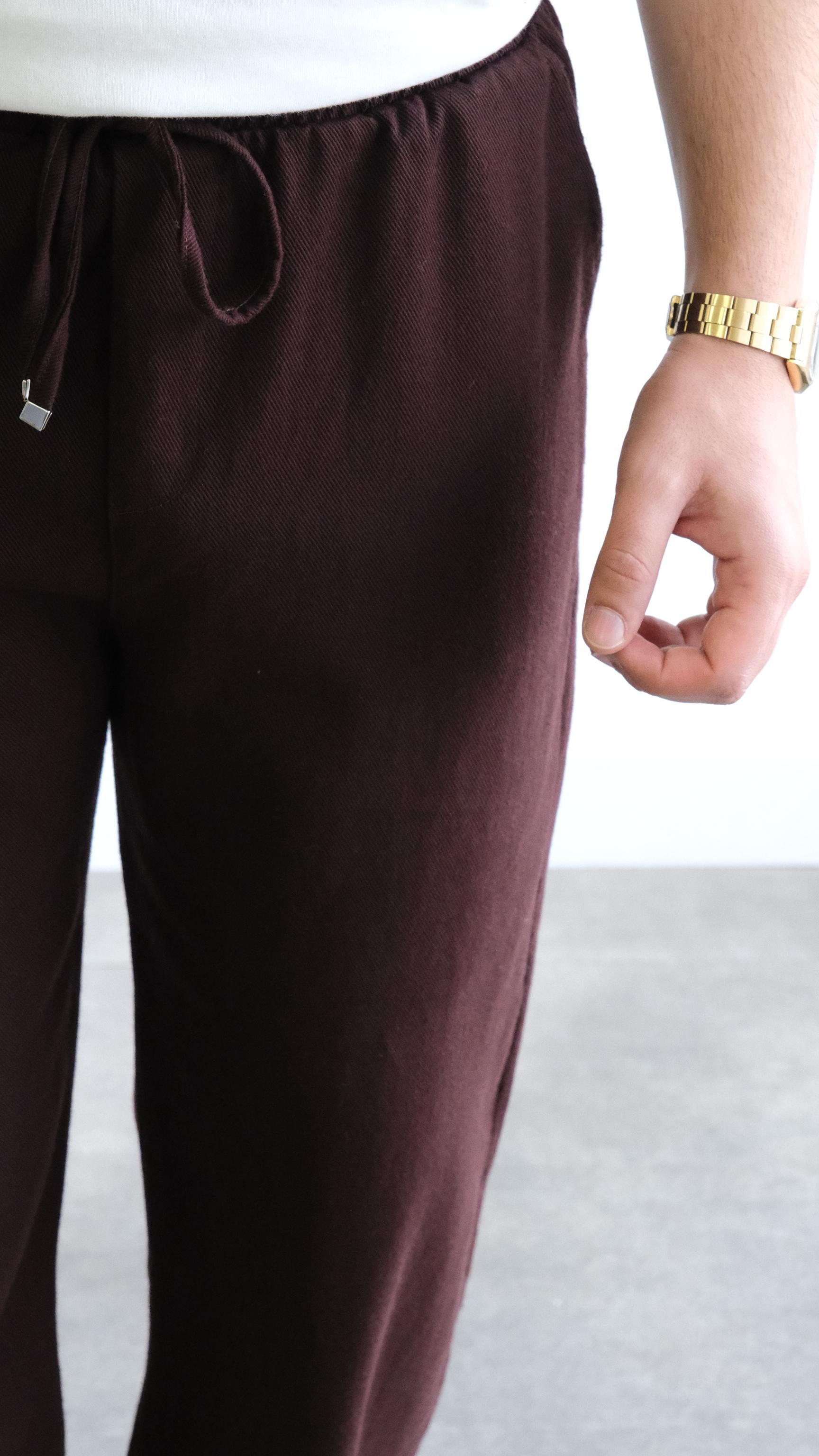 Acı Kahve Gabardin Baggy Pantolon