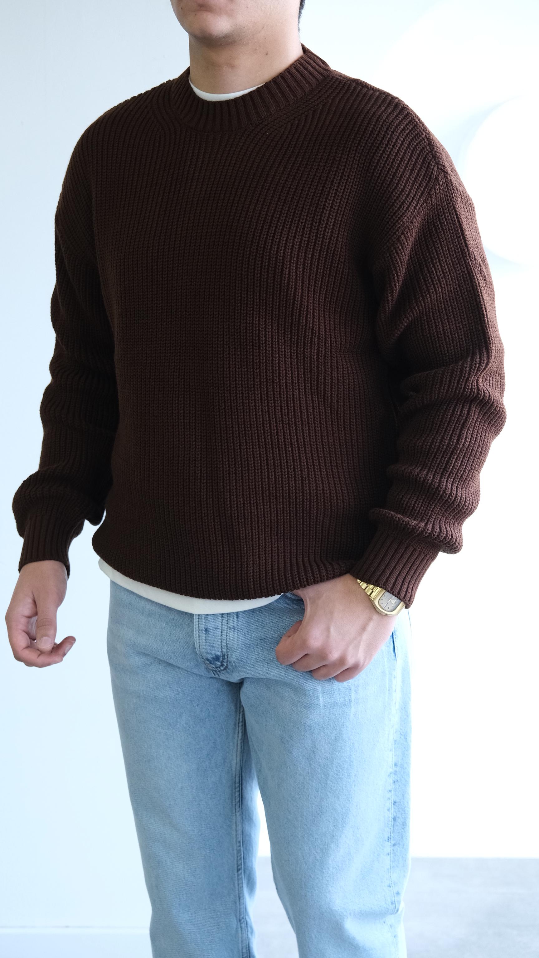 Kahverengi Örme Kazak