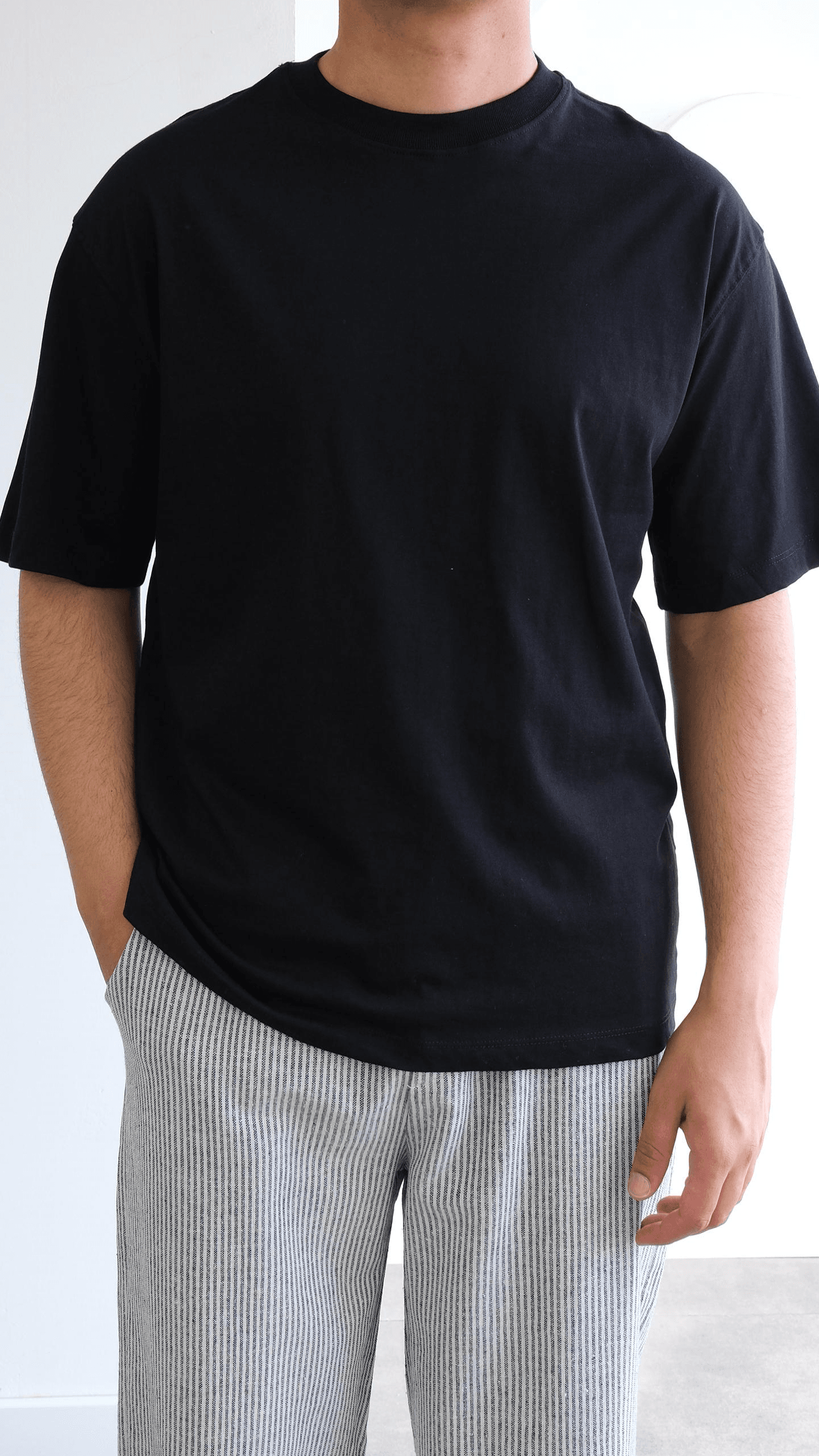 Siyah Basıc Oversize Tshirt