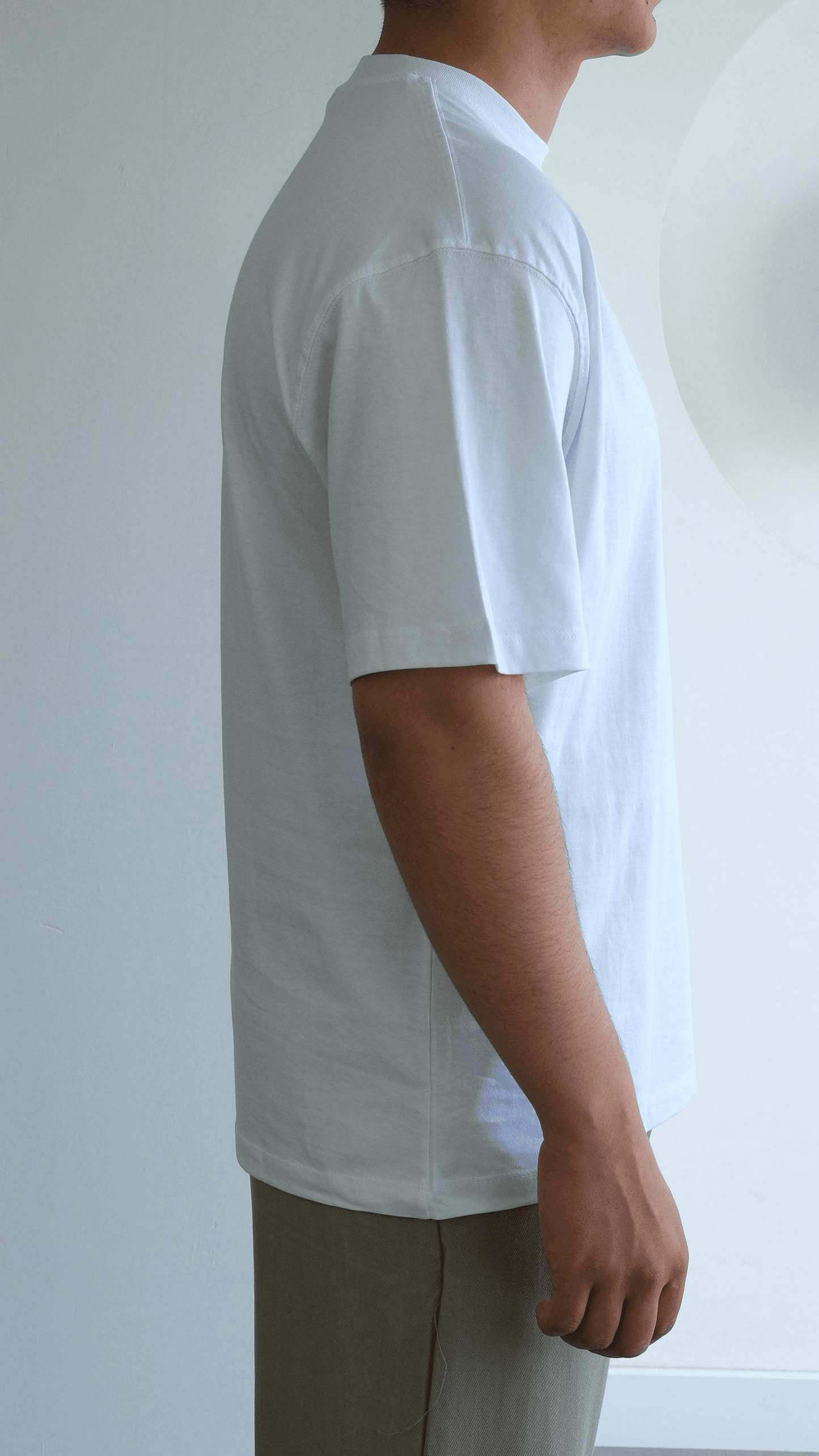 Beyaz Basıc Oversize Tshirt