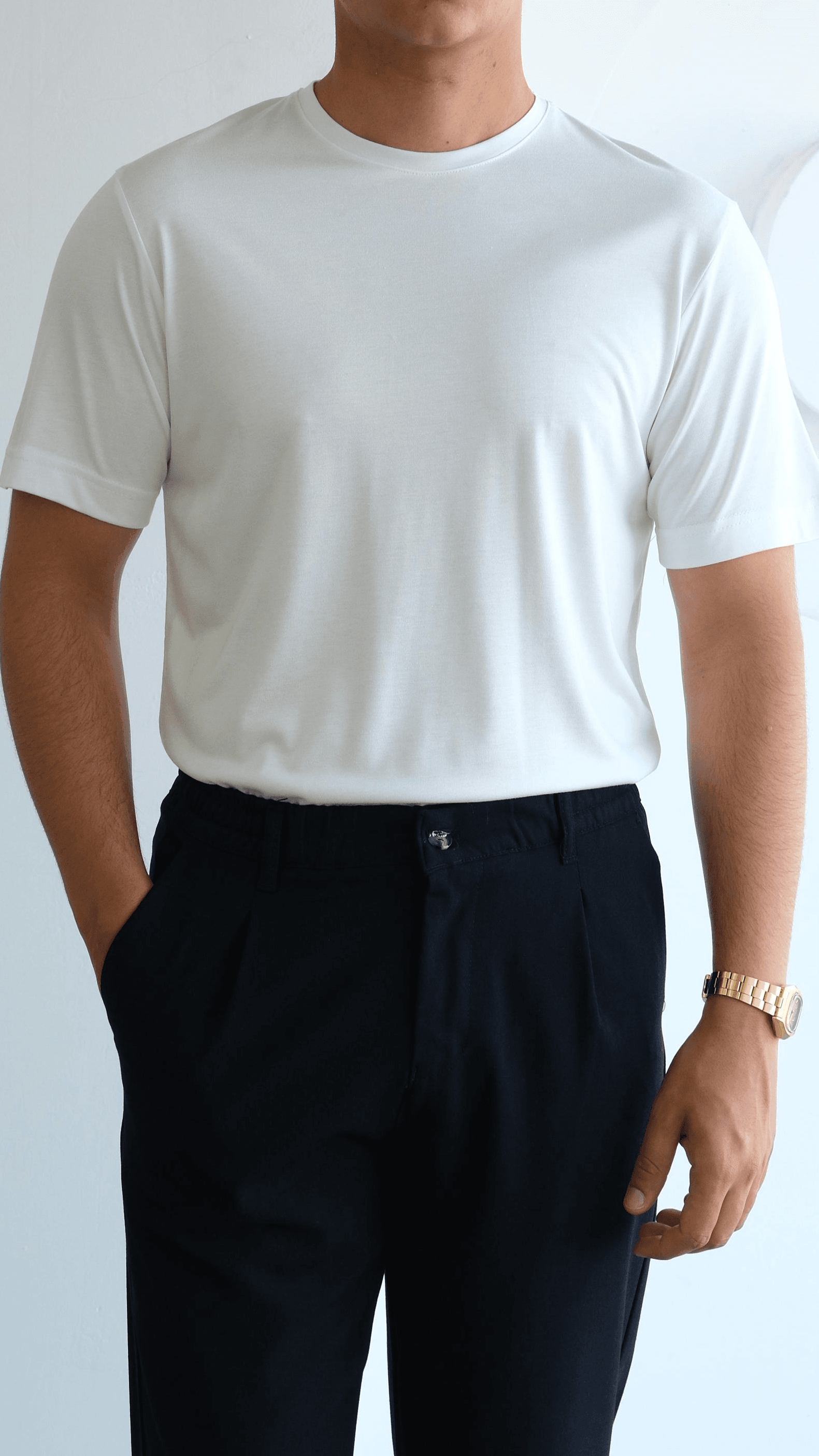 Beyaz Basıc Regular Tshirt