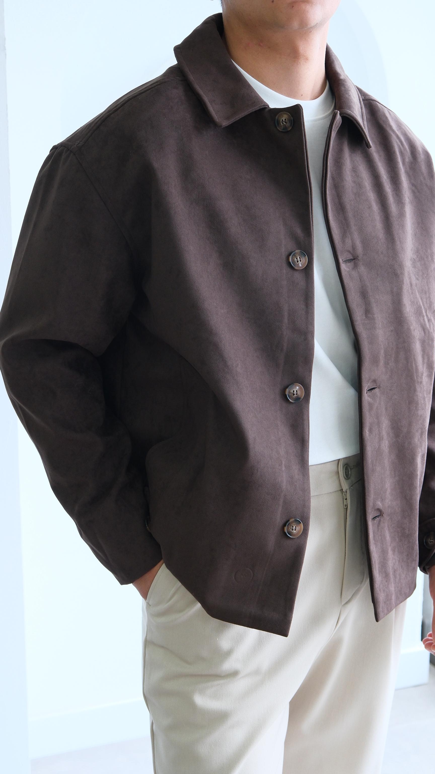 Süet Relaxed Fıt Kahve Ceket