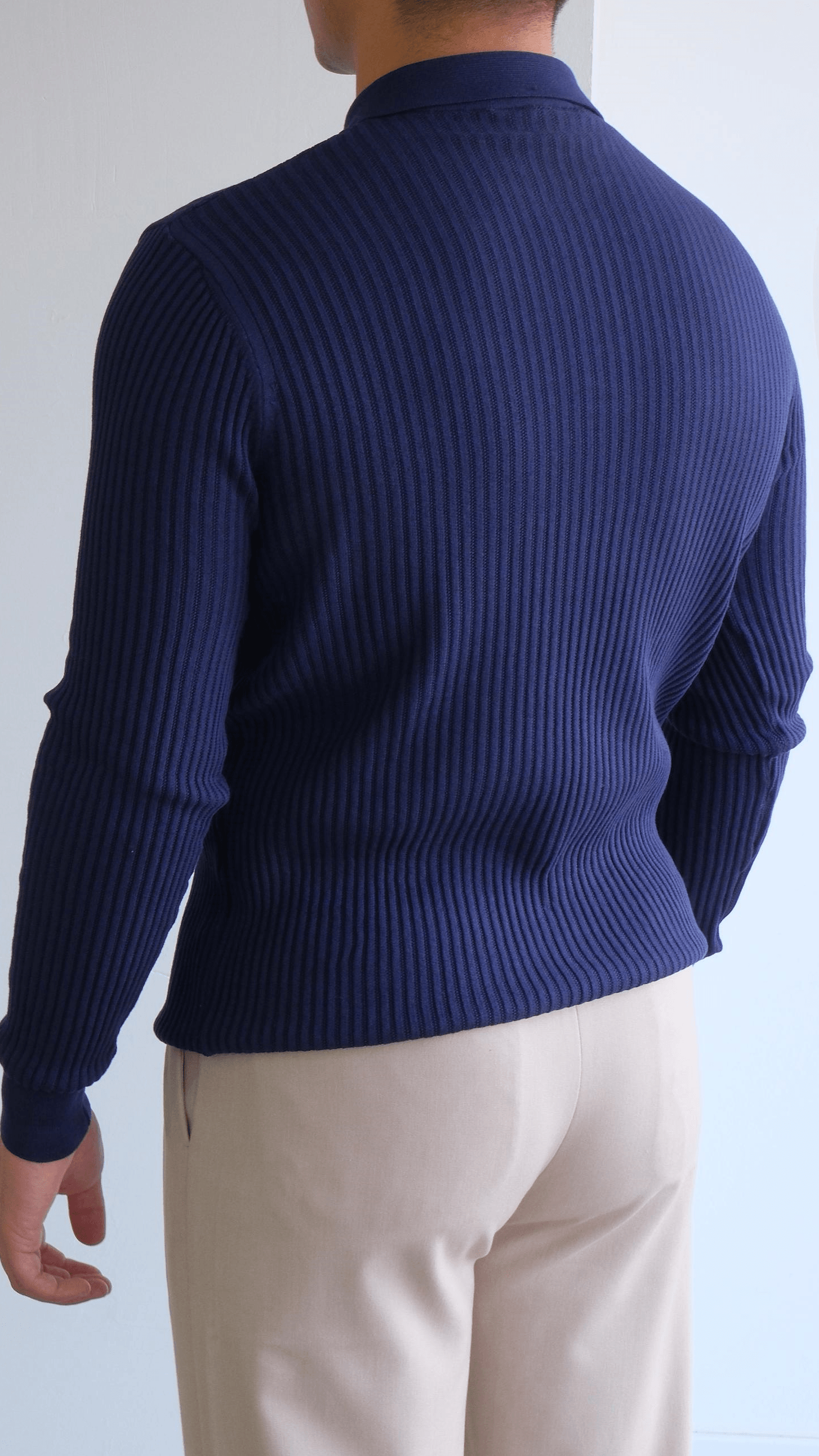 Lacivert Polo Yaka Triko