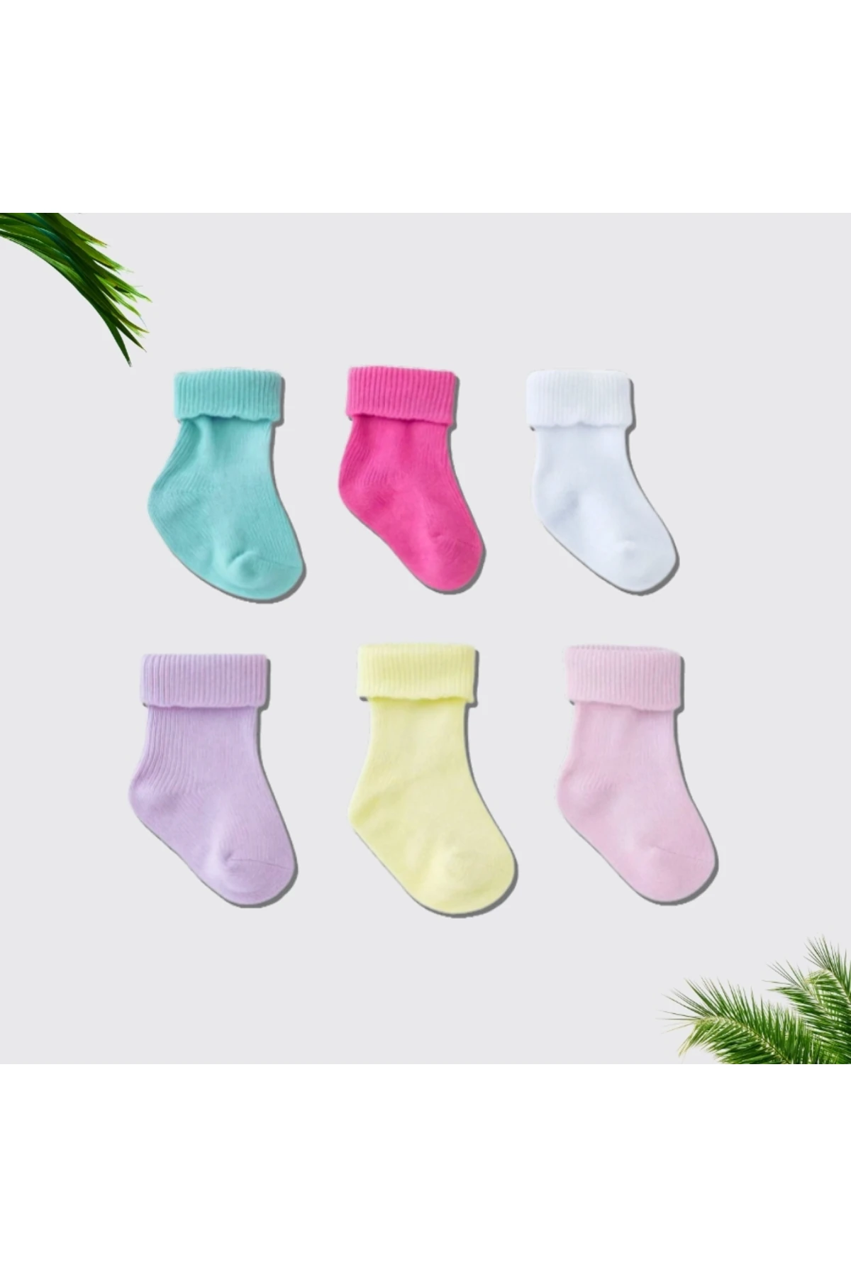 Pamuklu Organik 0-6 Ay Yenidoğan Bebek Çorabı