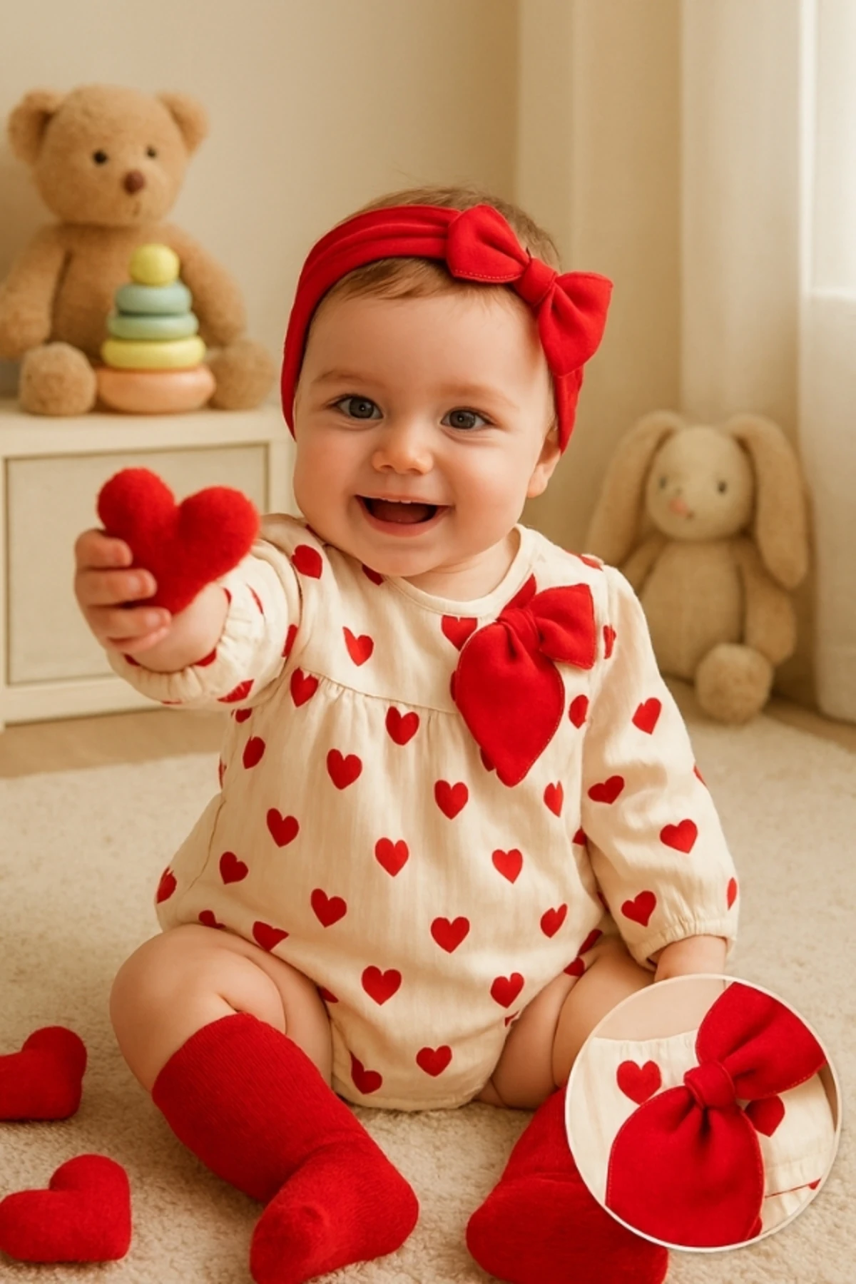 KIZ BEBEK KALPLİ TULUM SETİ - TULUM + ÇORAP + TAÇ 3’LÜ SET