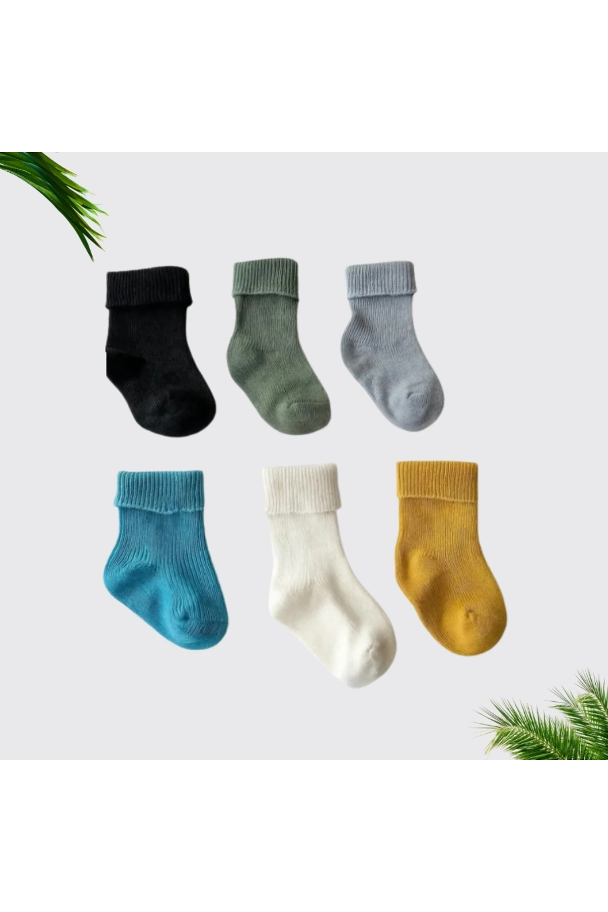 Pamuklu Organik 0-6 Ay Yenidoğan Bebek Çorabı