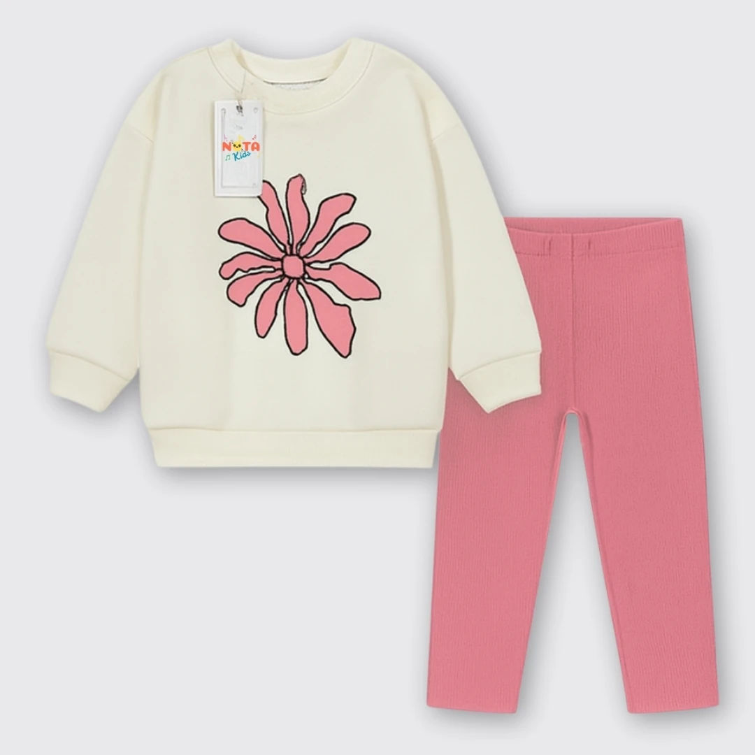 PAPATYA DETAYLI  KIZ ÇOCUK TAKIMI