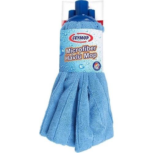 Aqua Cey Mavi Mikrofiber Havlu Vileda Ucu Mob