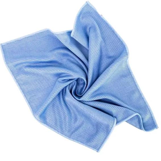 Hijyen Kapında Mikrofiber Cam Temizlik Bezi Mavi 10 Adet