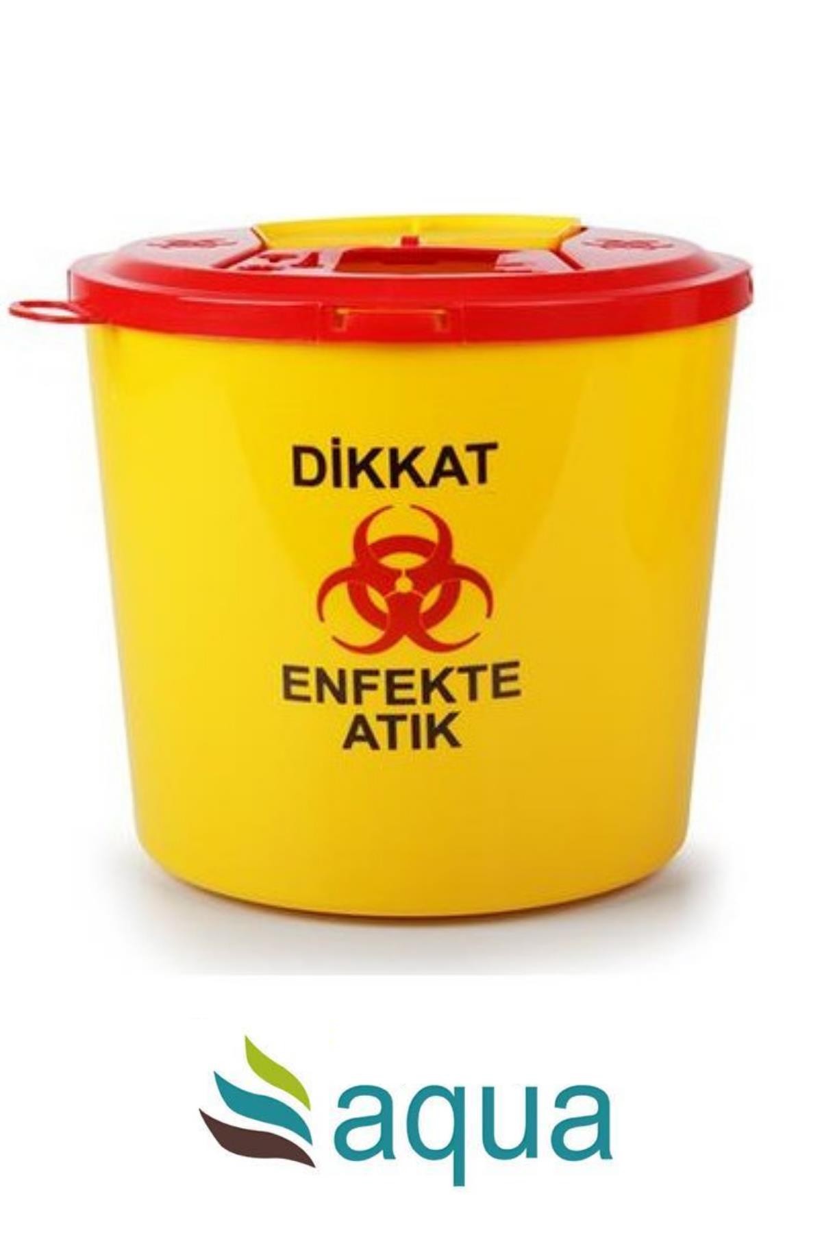 Aqua Cey Hijyenik Sarı Tıbbi Atık Çöp Kovası 1.5 L