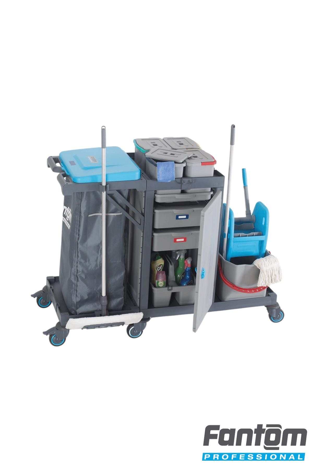 Fantom Procart 3345 Temizlik Arabası Hastane, Okul, Yurt, Rezidans Ve Restaurant Kat Temizlik Arabası
