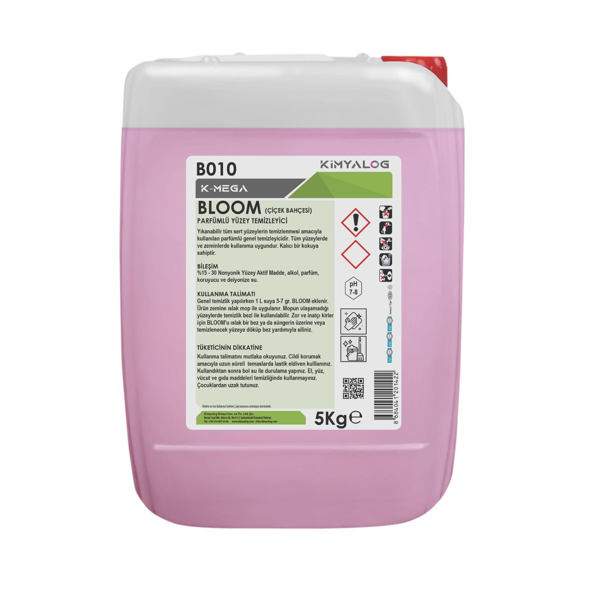Kimyalog K-Mega Bloom Parfümlü Yüzey Temizleyici (Çiçek Bahçesi) 5 Kg