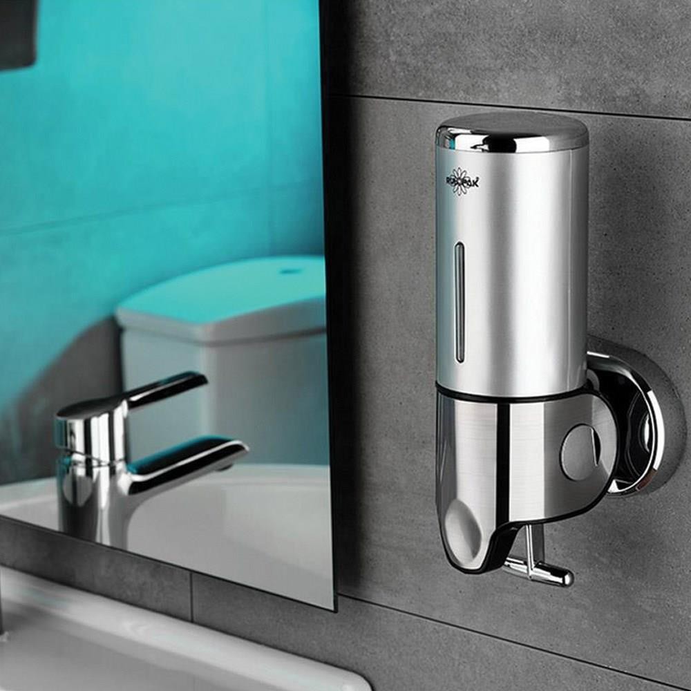 Rulopak Metalik T Çekmeli Paslanmaz Sıvı Sabunluk R-3013