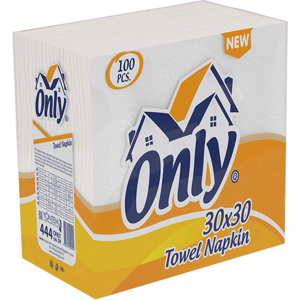 Only Home 30x30 Çift Katlı Servis Peçete 24 Adet