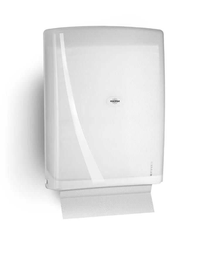 Rulopak Modern Z Katlama Kağıt Havlu Dispenseri 400'Lü Beyaz
