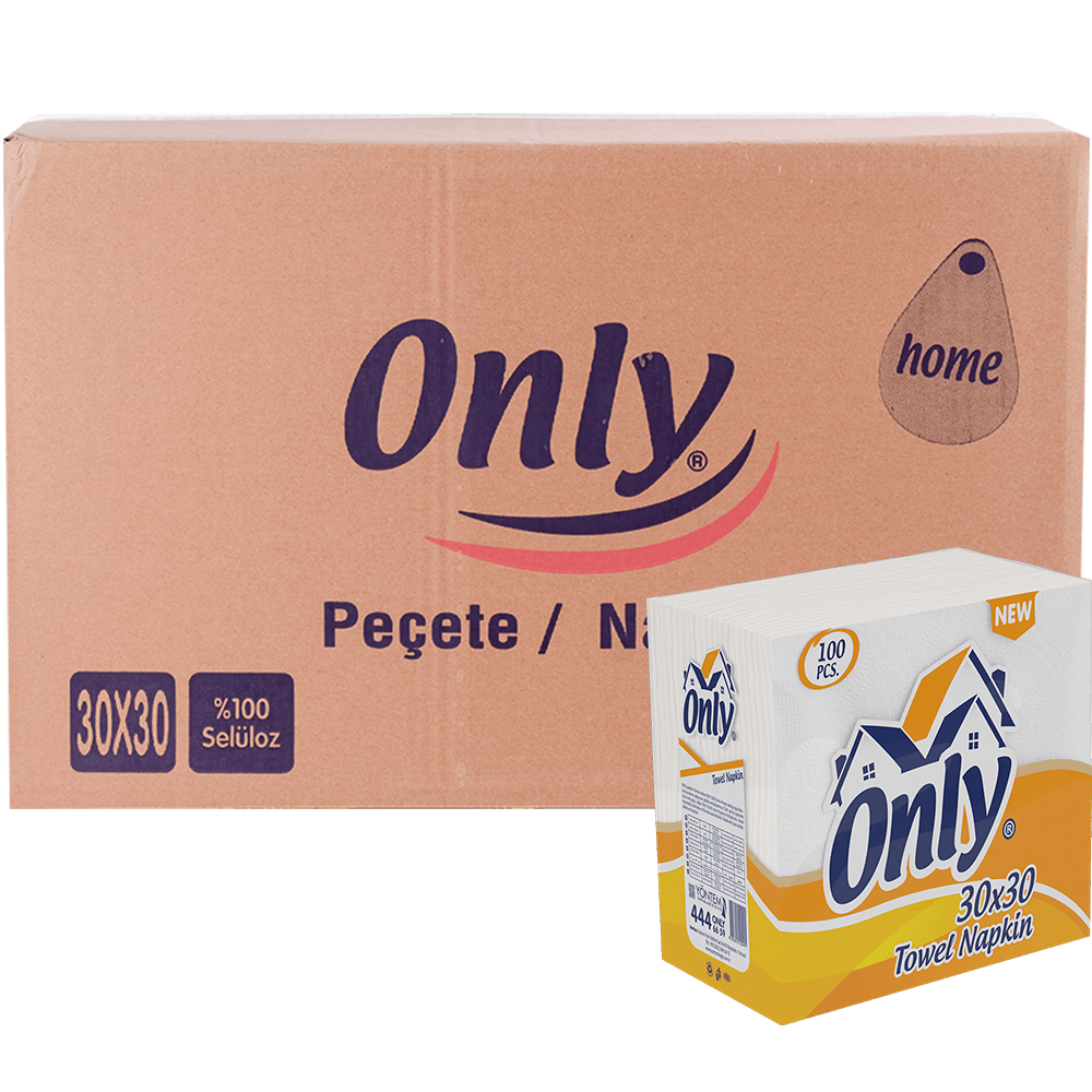 Only Home 30x30 Çift Katlı Servis Peçete 24 Adet