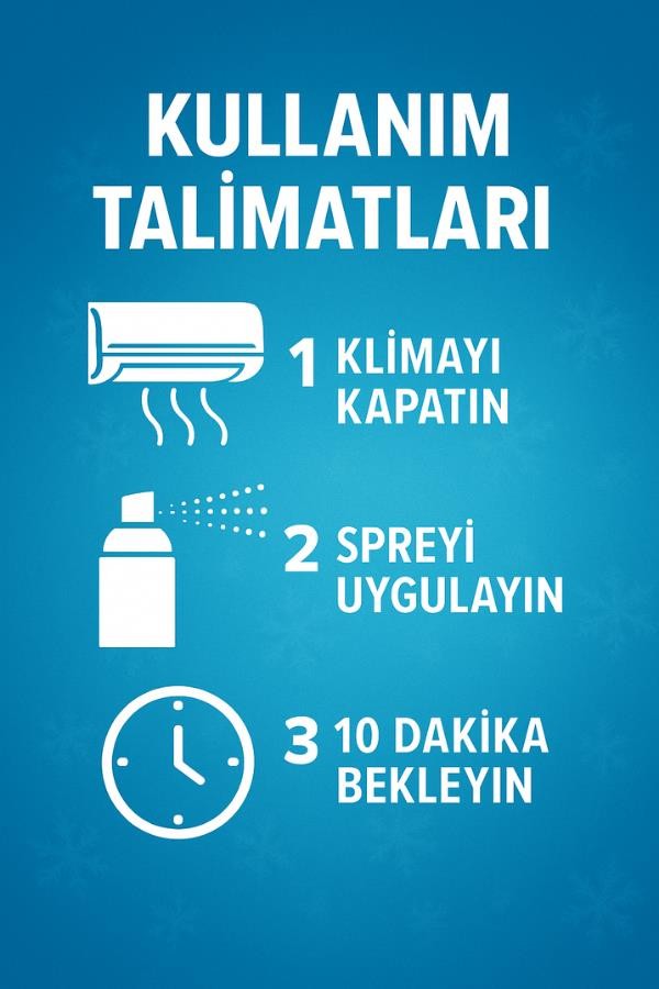 ONLA Klima Temizleyici Sprey 150 ml - Bakteri ve Koku Giderici, Ev & Araç Kliması Uyumlu