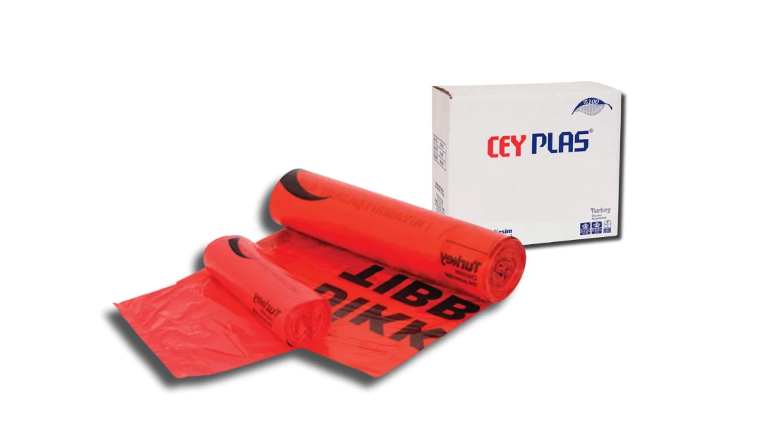 50 Litre Slim Pedallı Tıbbi ve Evsel Atık Ayrıştırma Kovaları ve Poşet Seti