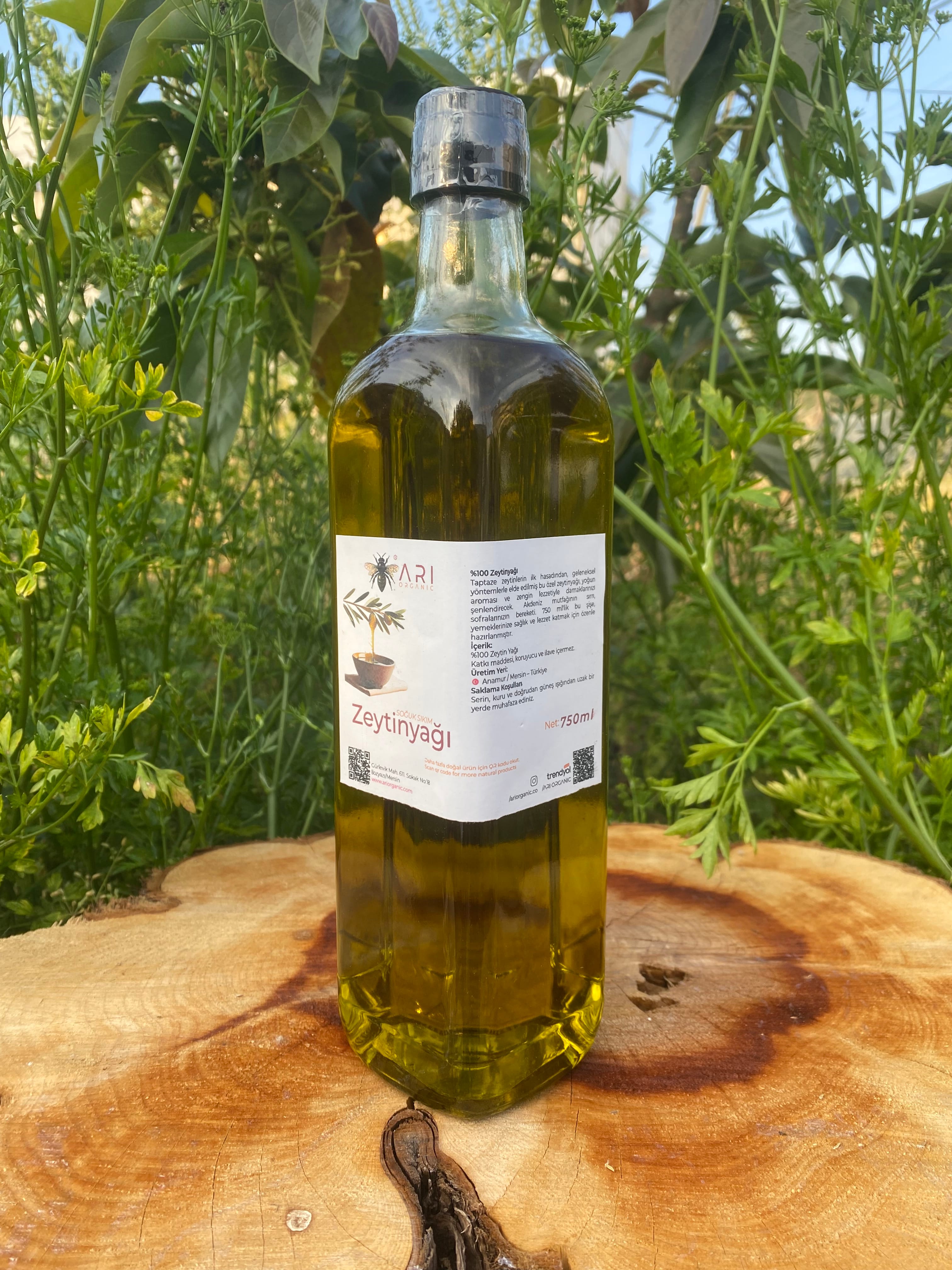 Doğal ve Soğuk Sıkım Zeytinyağı 750ml (Tanıtım Amaçlı) Özel Kapaklı)