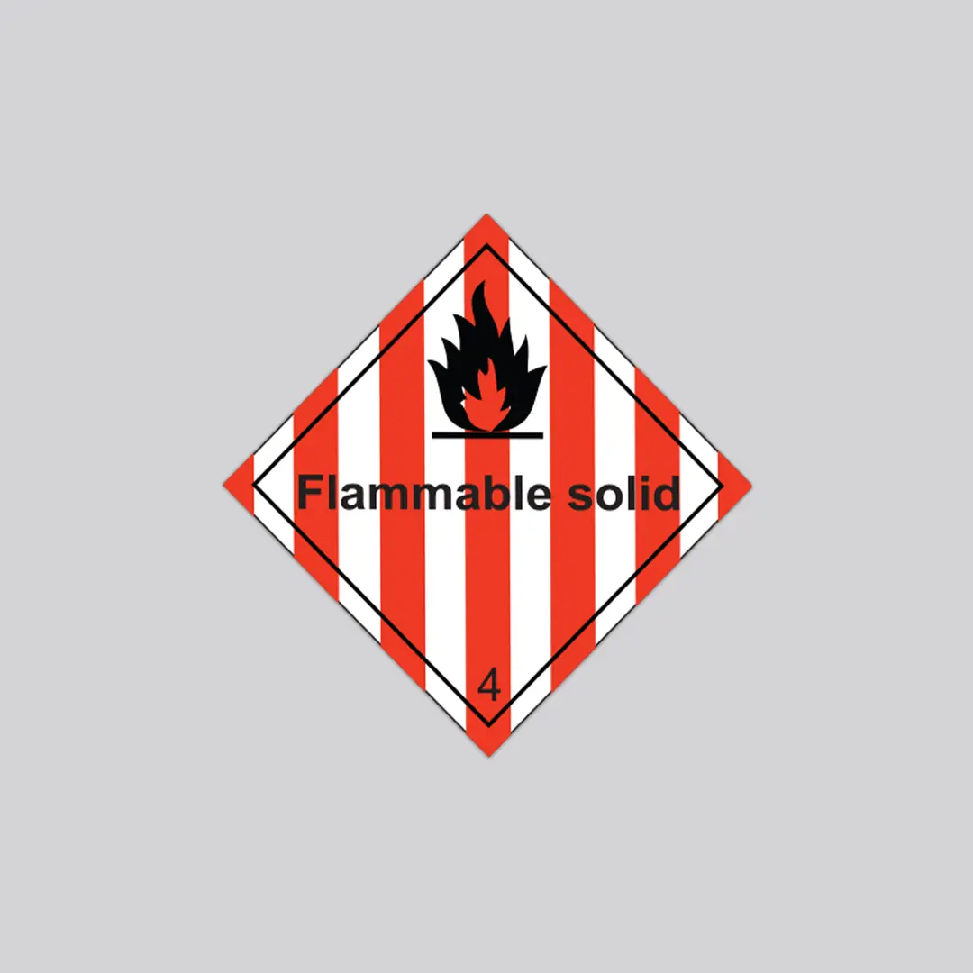 Flammable Solid 4 ADR Etiketi | International Hazard – Tekin Ozalit