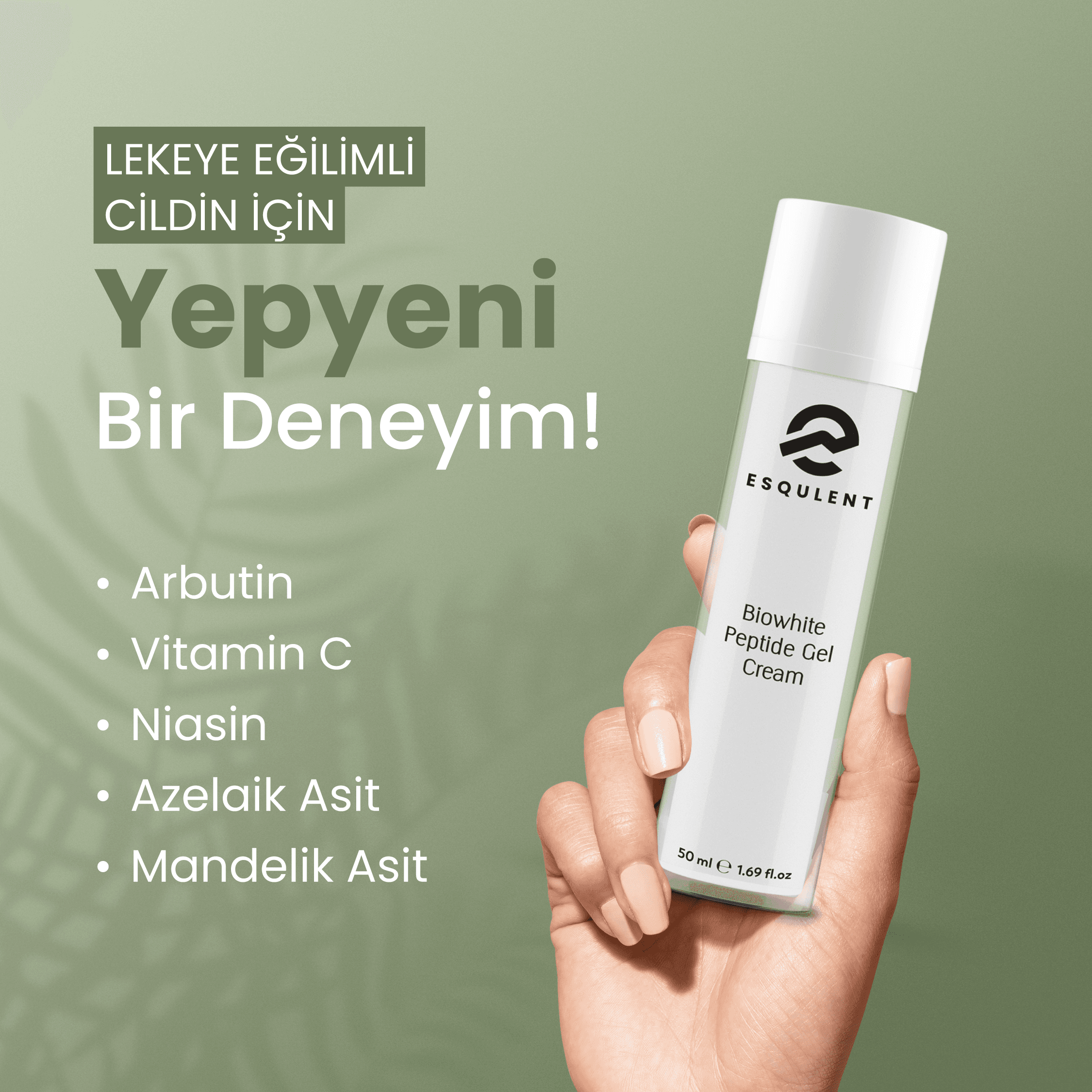 Peptitli Lekelere Karşı Cilt Beyazlatıcı Yüz Kremi 50 ml