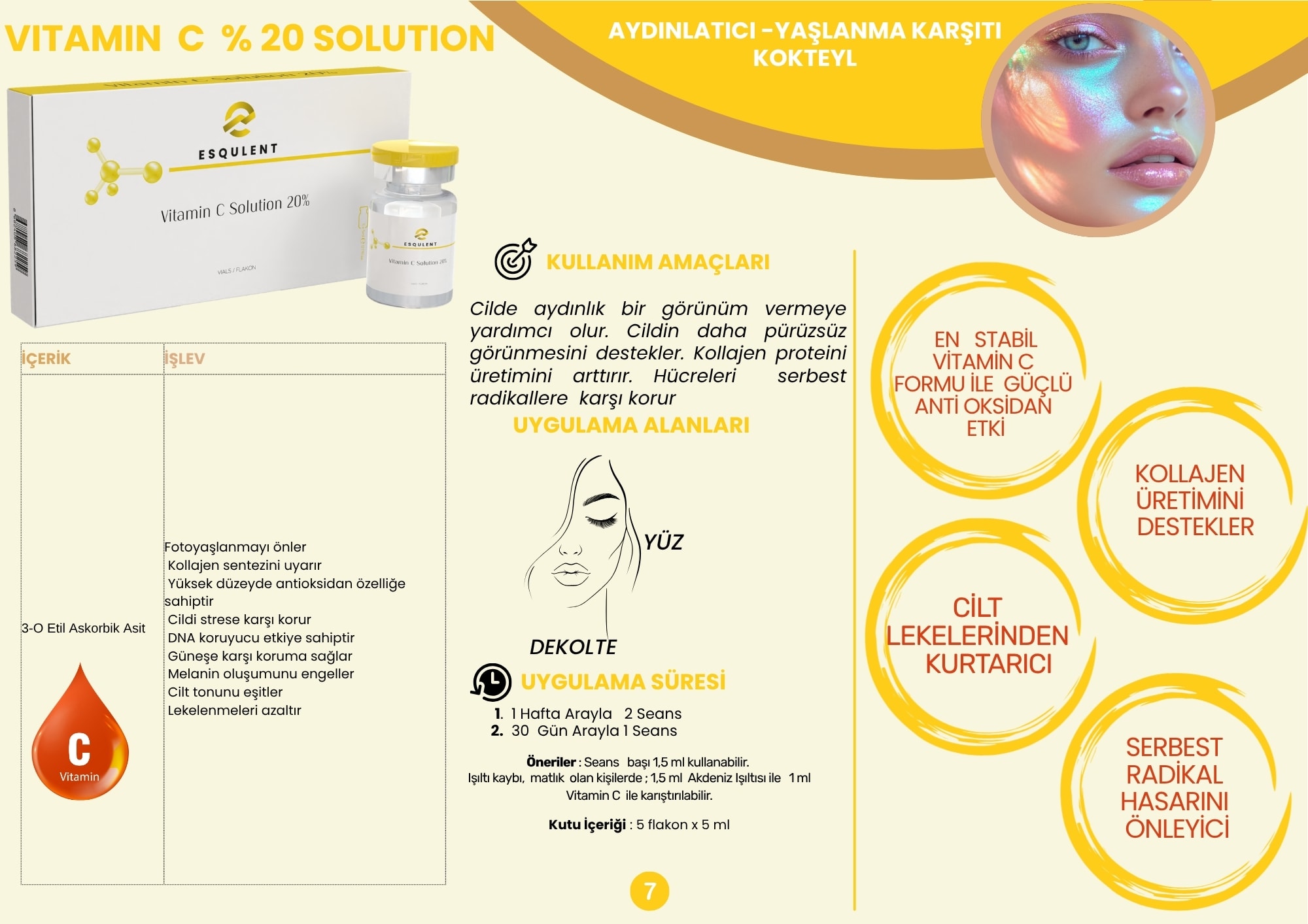 Vitamin C Solution 20% / Vitamin C Brightening Solution 5x5 ml