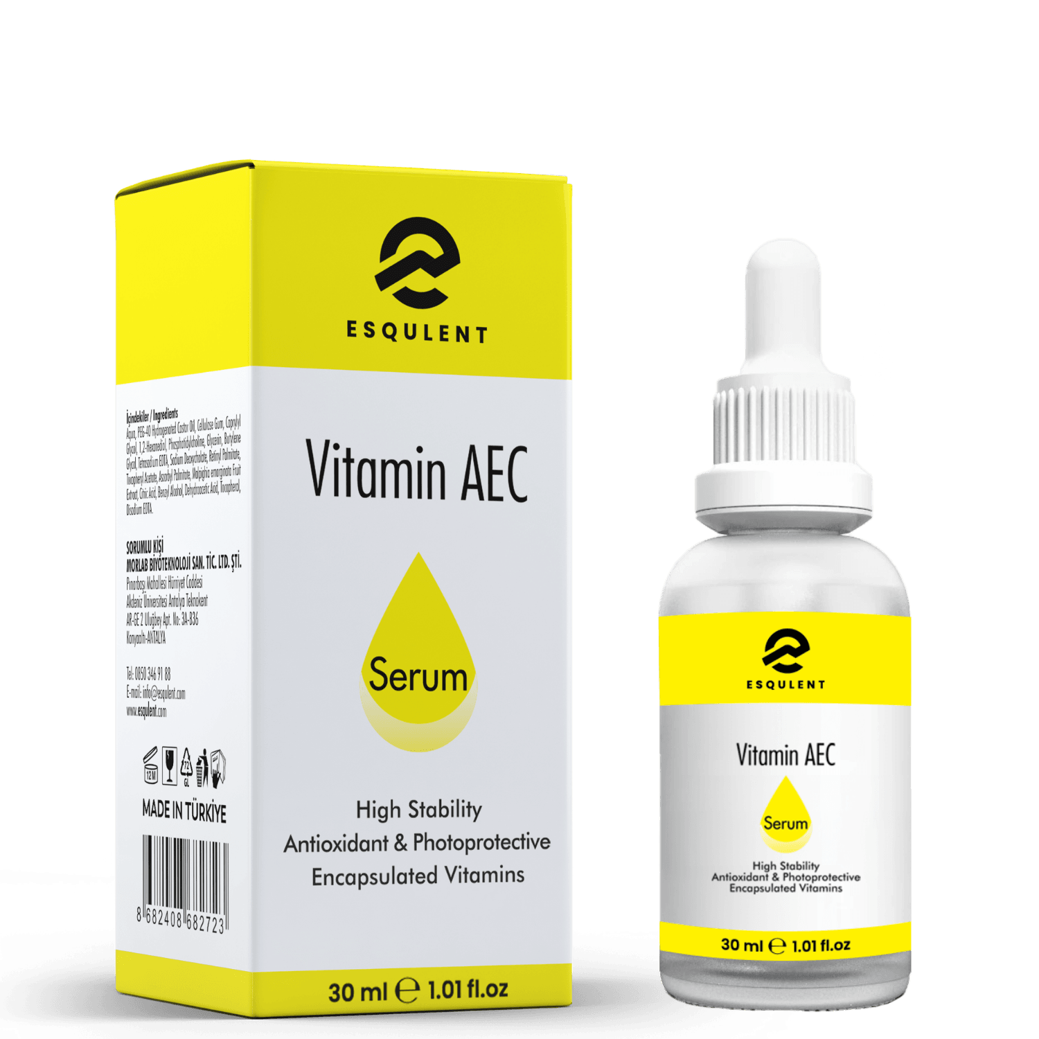 Vitamin AEC Serum- Vitamin A, E ve C içeren Canlandırıcı, Aydınlatıcı Serum 30 ml