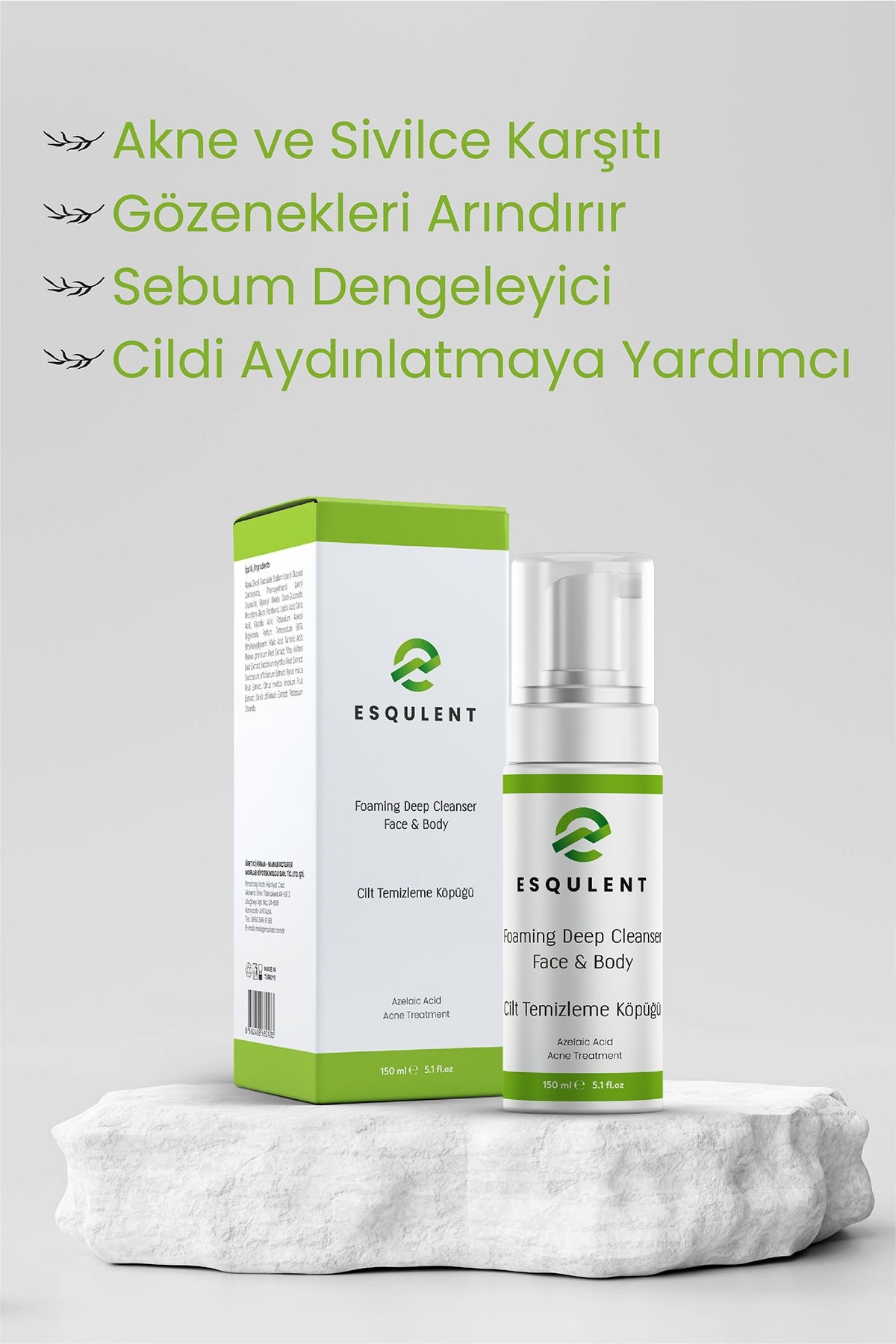  Esqulent  Yüz ve Vücut Temizleme Köpüğü 150 ml