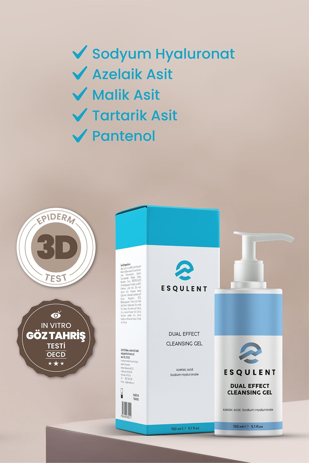 AHA ve Hyaluronik Asit İçeren Temizleme Jeli 150 ml