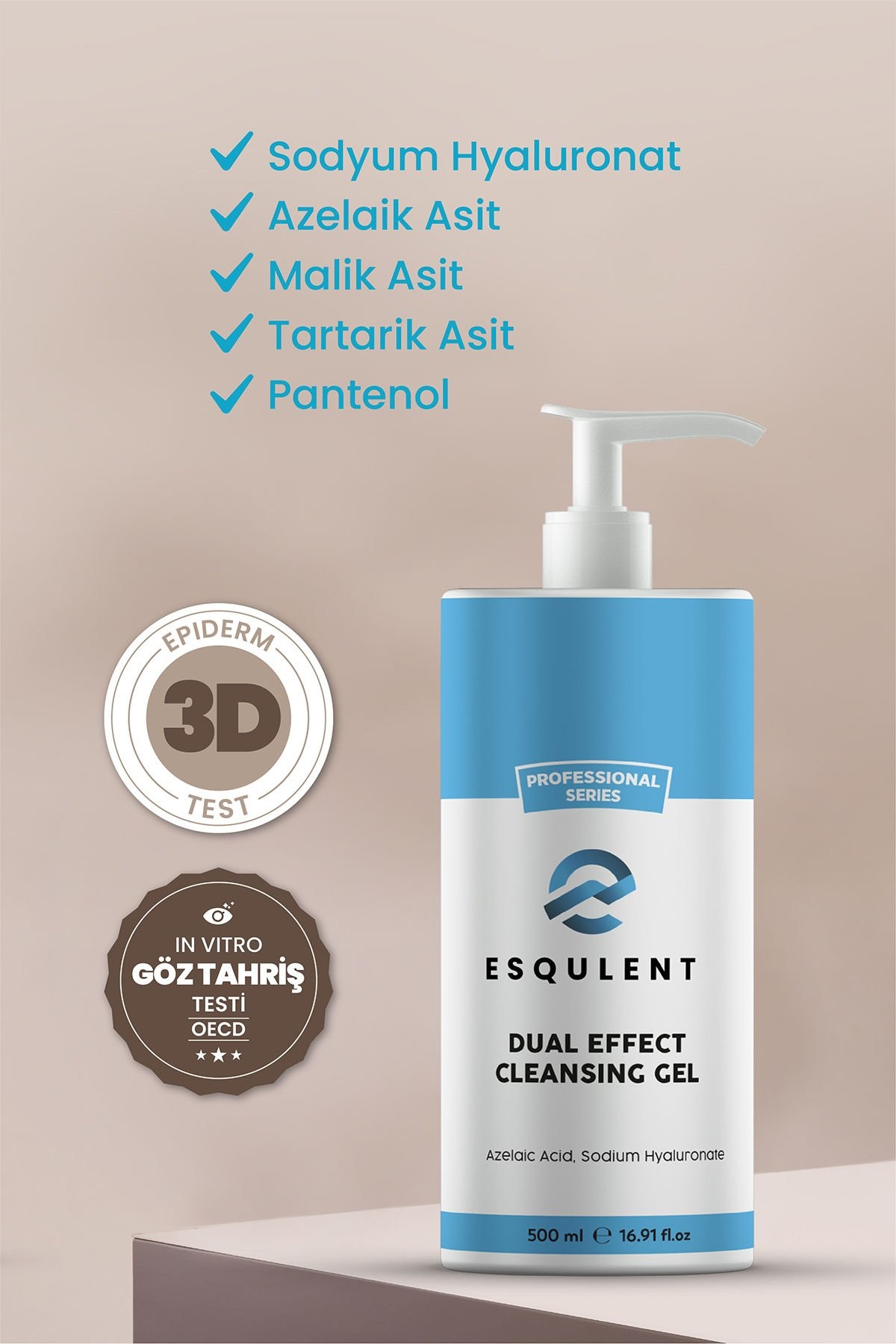   Esqulent Hyaluronik Asit İçeren Temizleme Jeli 500 ml