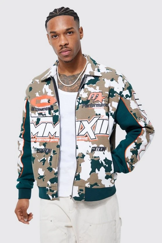 Unisex Boxy Limited Edition MOTOSPORT Fermurarlı Bomber Ceket