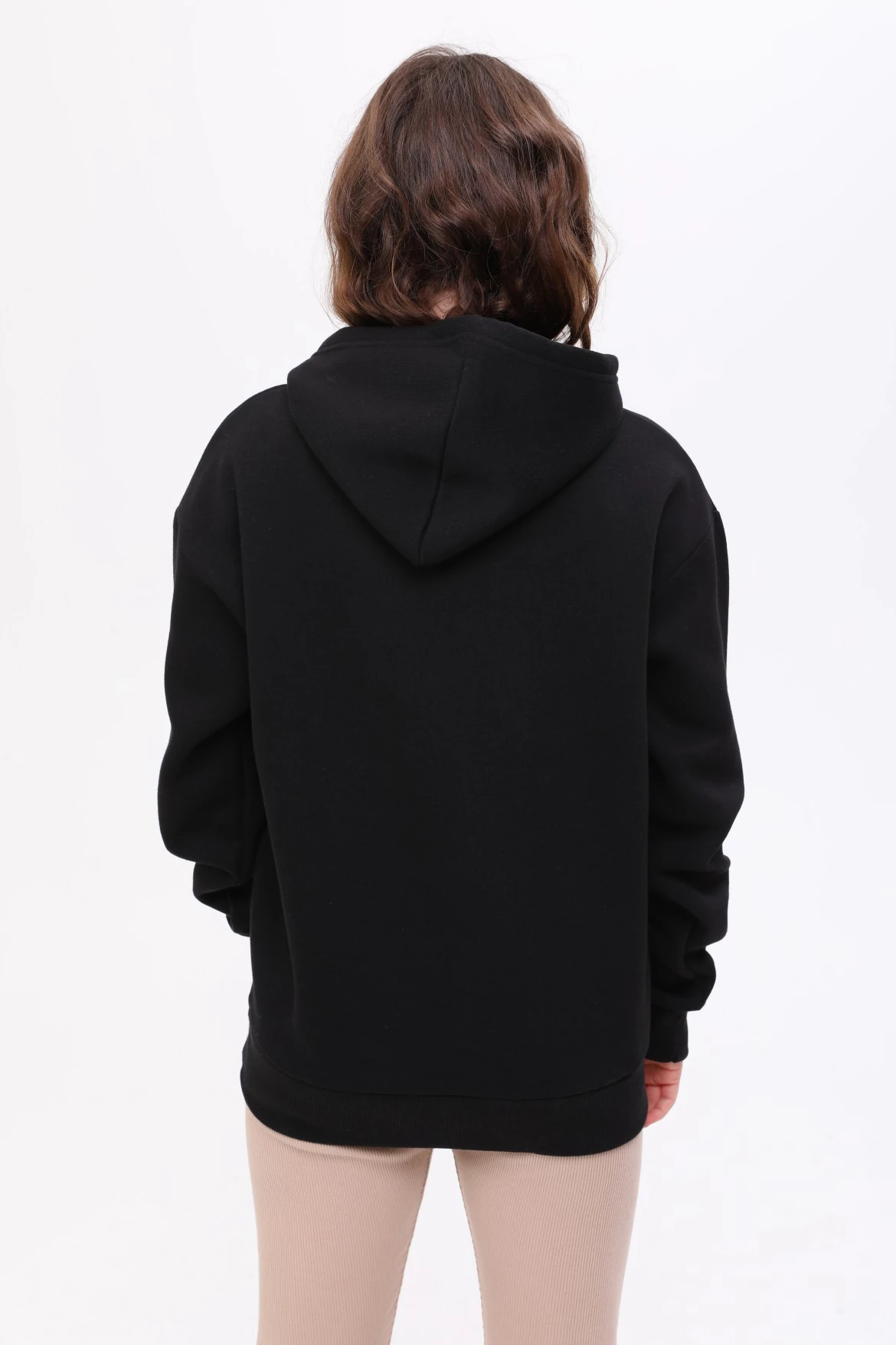 Unisex Oversize MONACO Nakiş İşlemeli Kapşonlu Sweatshirt