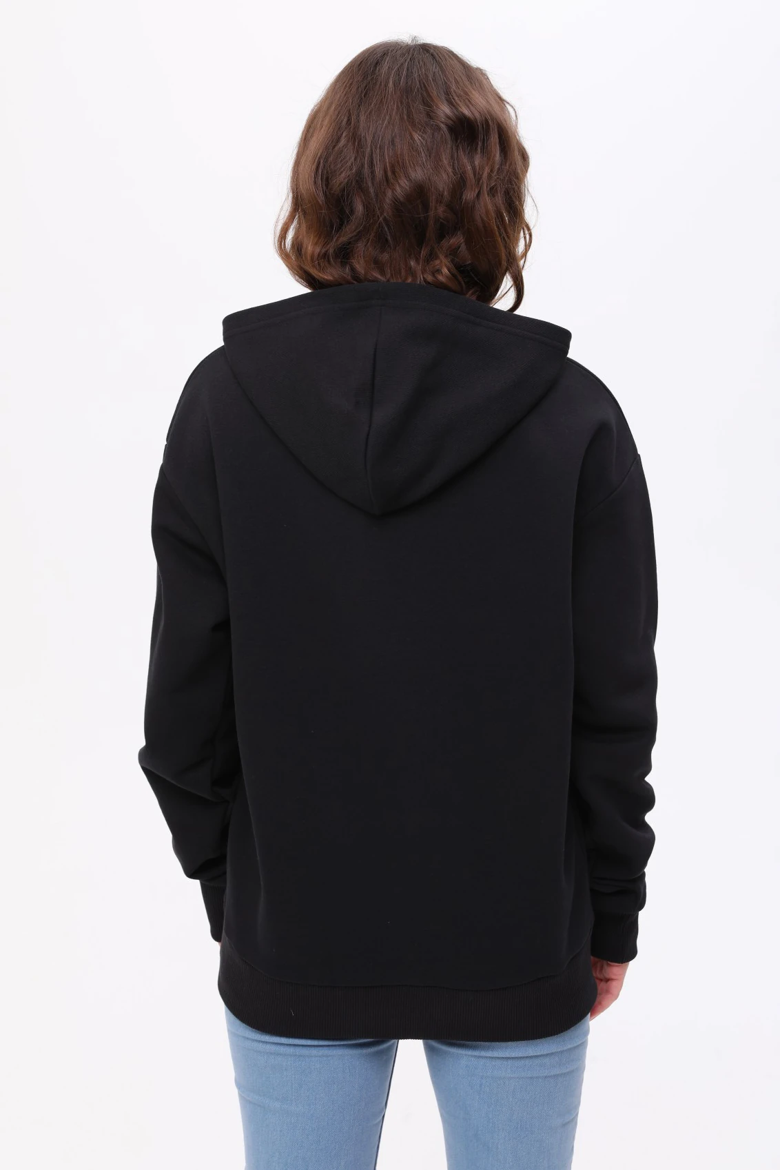 Unisex Oversize KANSAS Nakiş Işlemeli Kapşonlu Sweatshirt