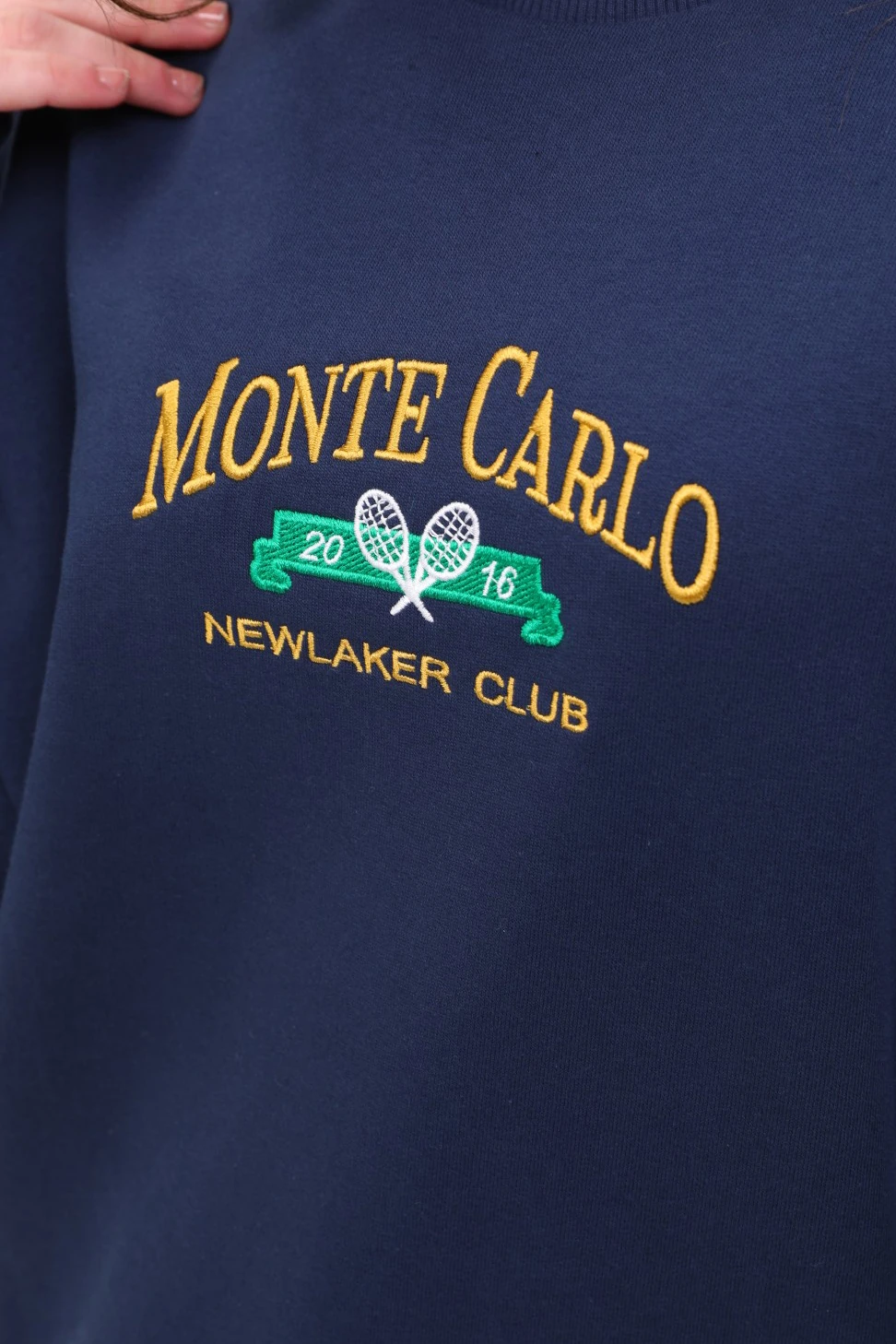Unisex Oversize MONTE CARLO Nakiş İşlemeli Sweatshirt
