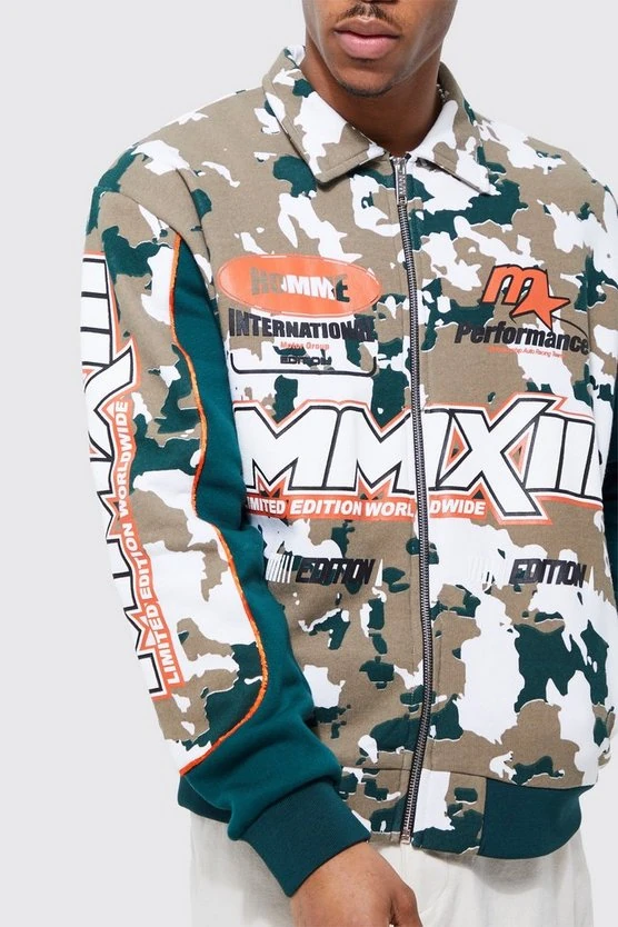 Unisex Boxy Limited Edition MOTOSPORT Fermurarlı Bomber Ceket